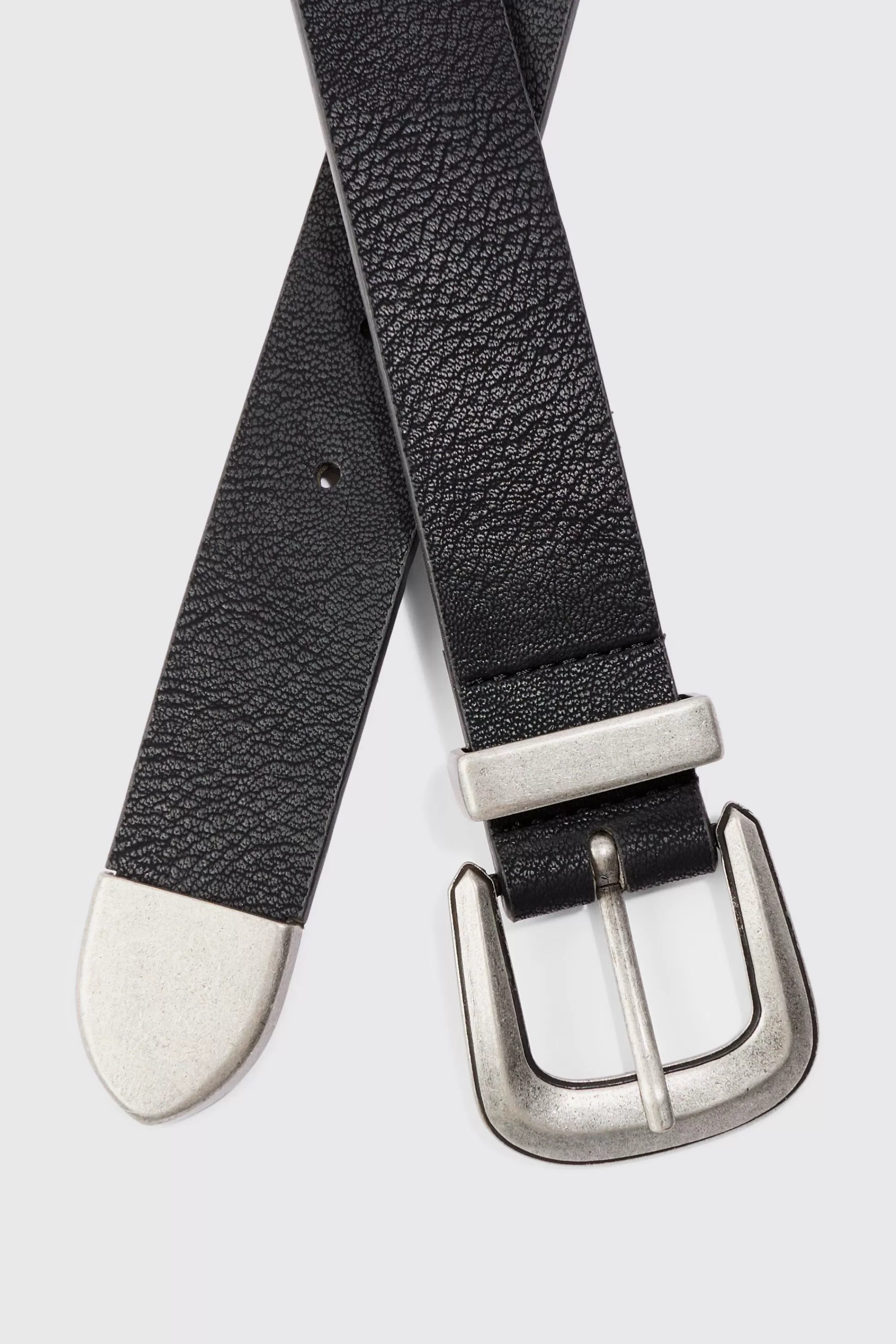boohooMAN Western Buckle Belt | UK