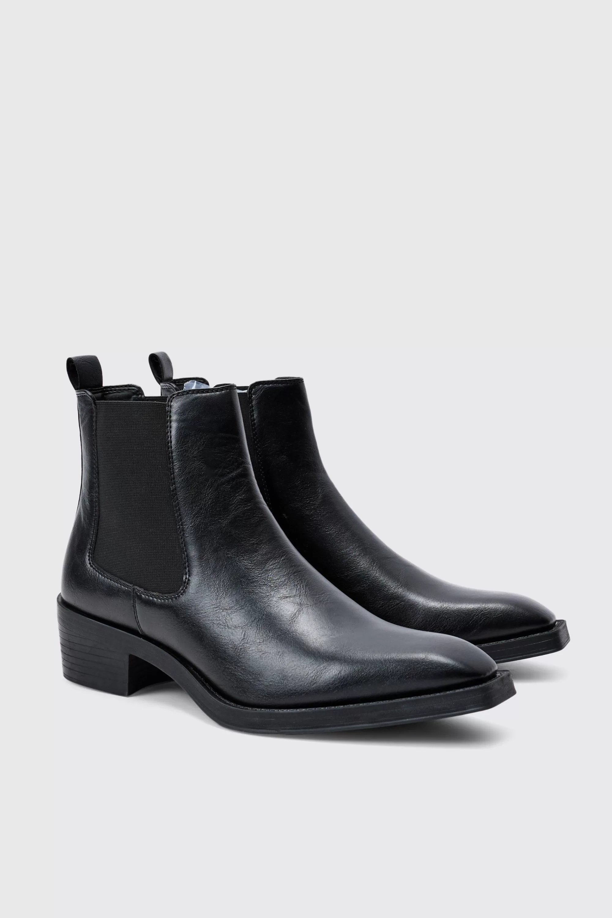 boohooMAN Western Style Chelsea Boots | UK