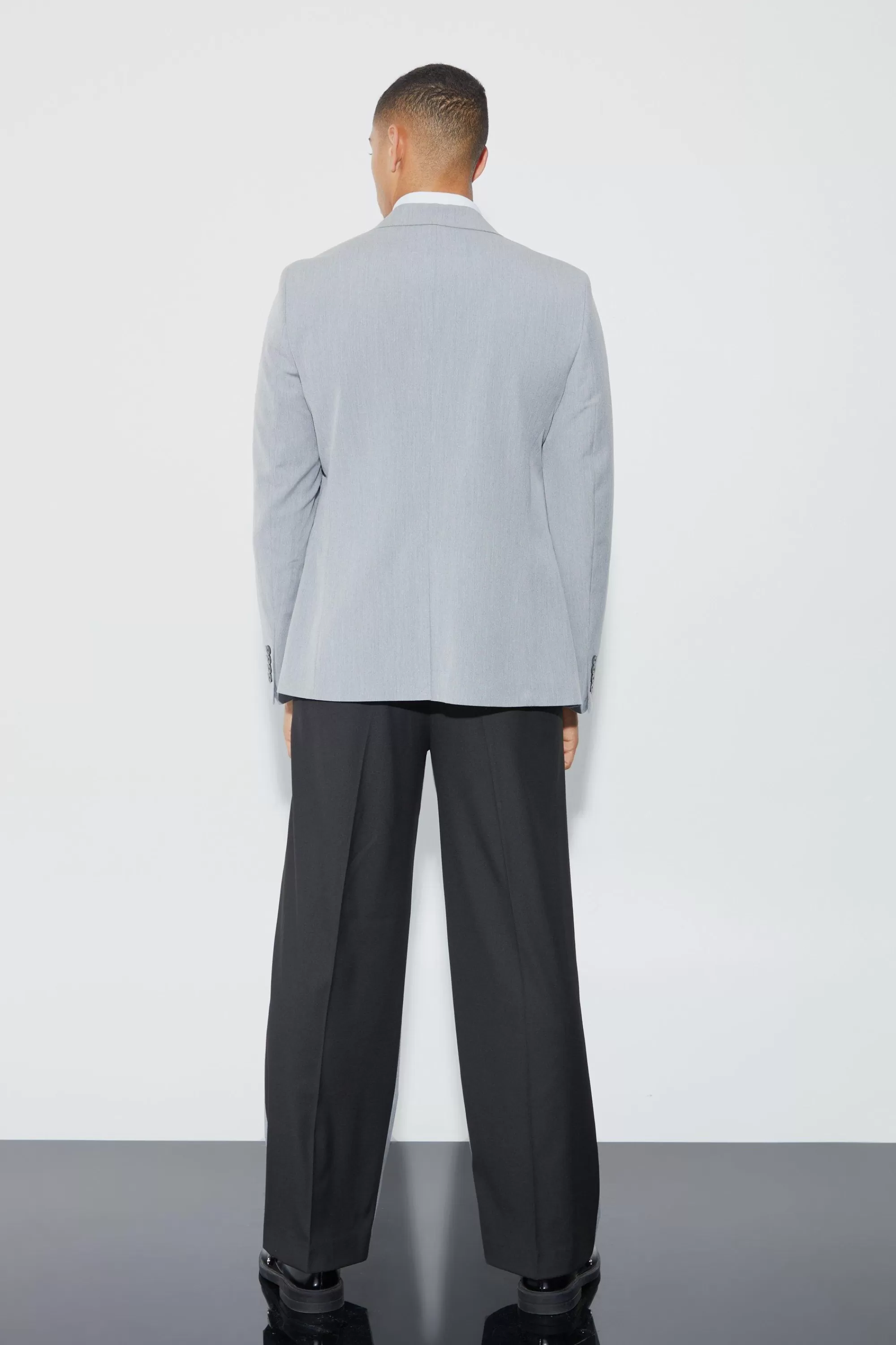 boohooMAN Wide Fit Colour Block Half And Half Trouser | UK
