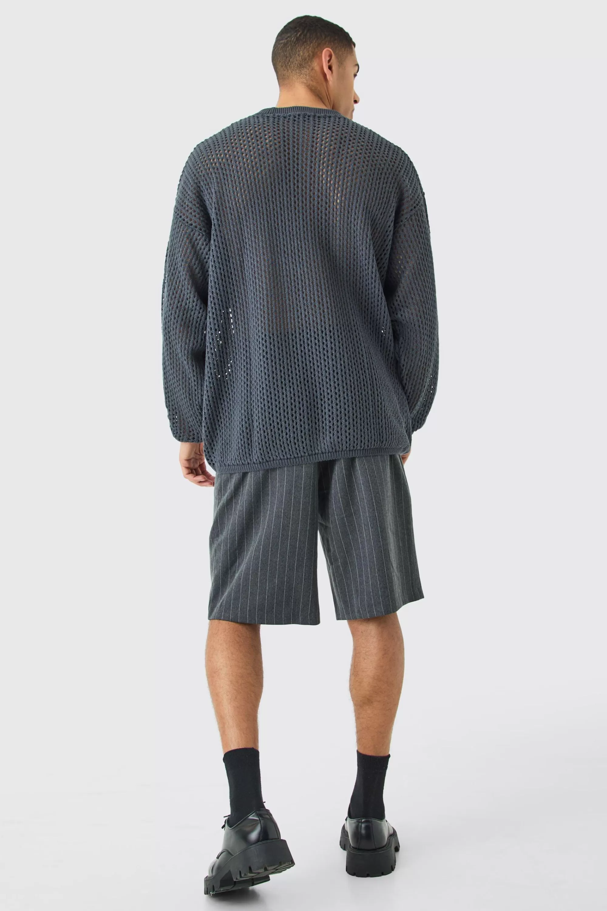 boohooMAN Wide Leg Tailored Pleated Jort | UK