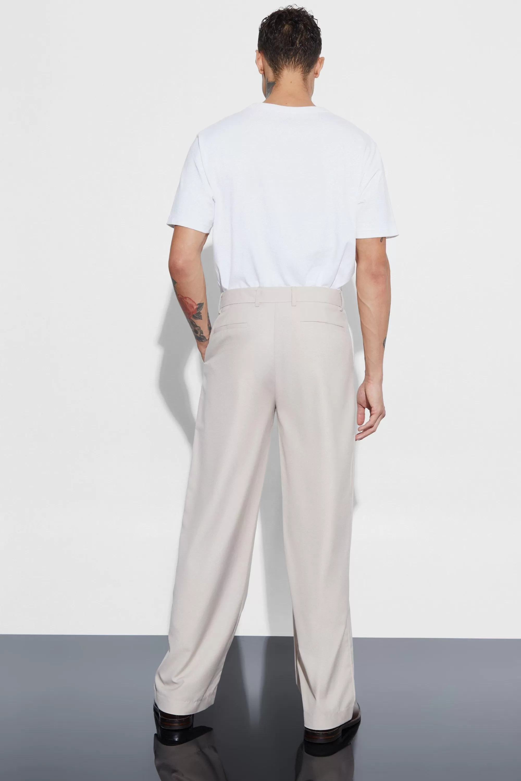boohooMAN Wide Leg Tailored Trouser | UK