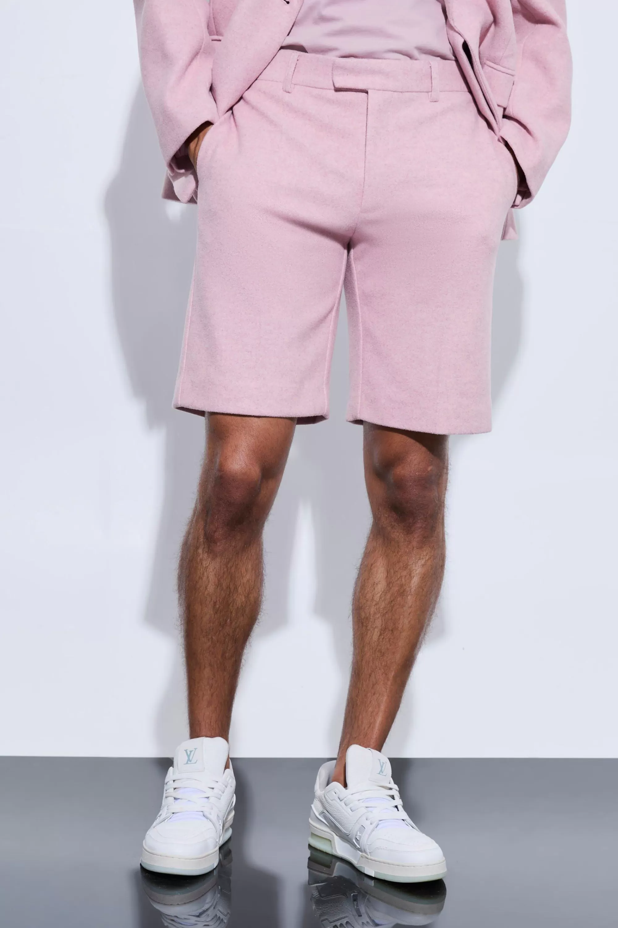 boohooMAN Wool Look Tailored Shorts | UK