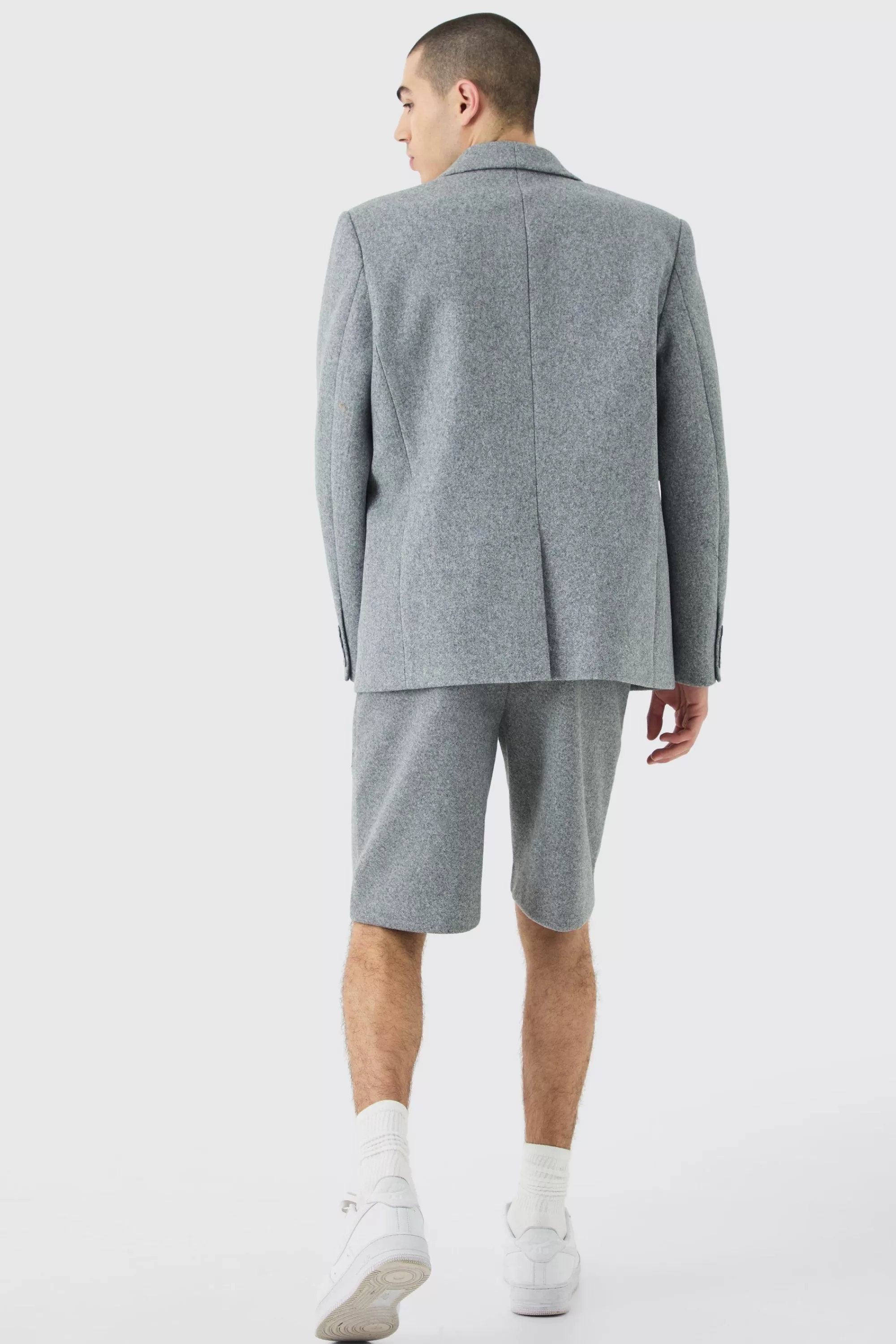 boohooMAN Wool Look Tailored Shorts | UK