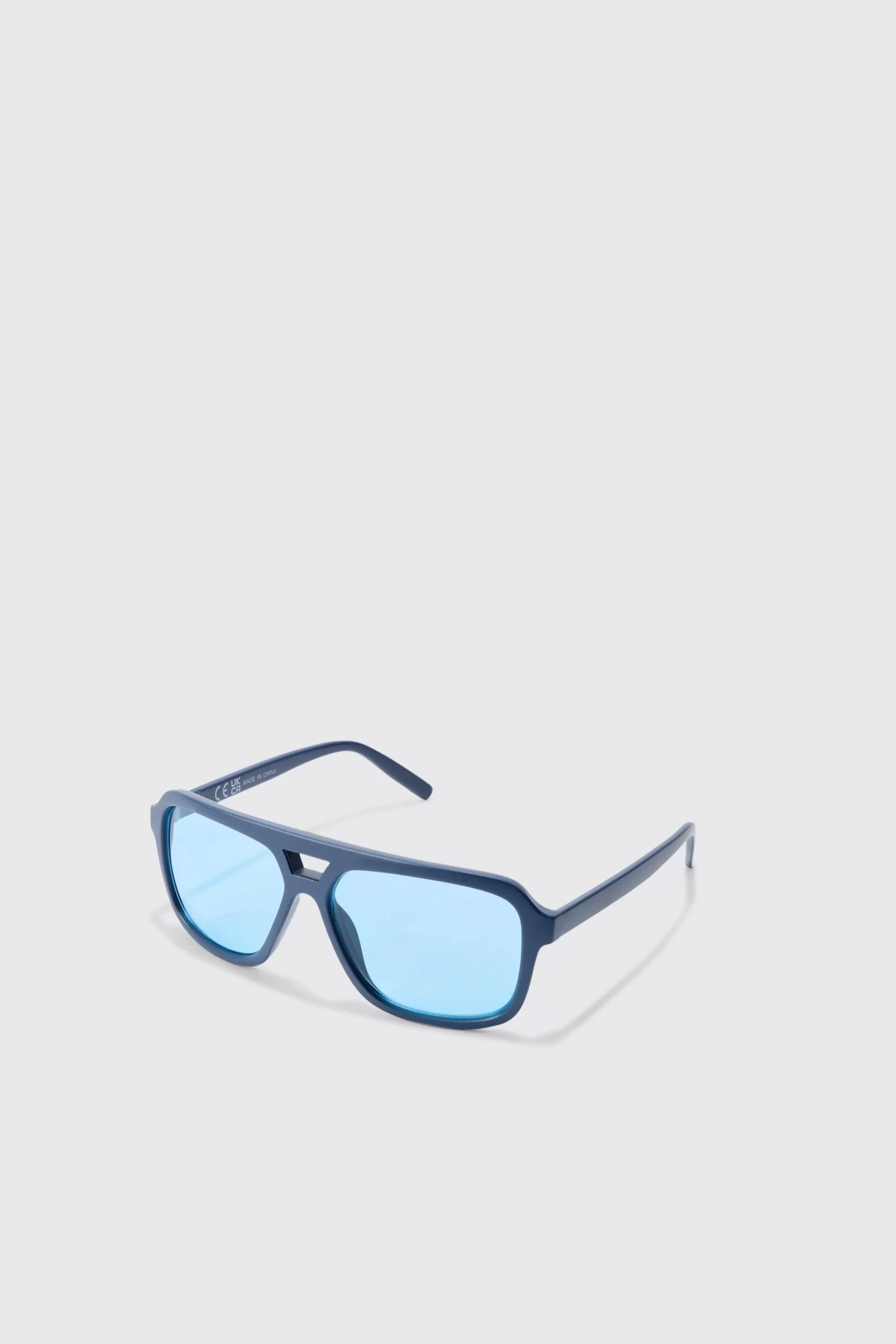 boohooMAN Wrap Aviator Sunglasses In | UK