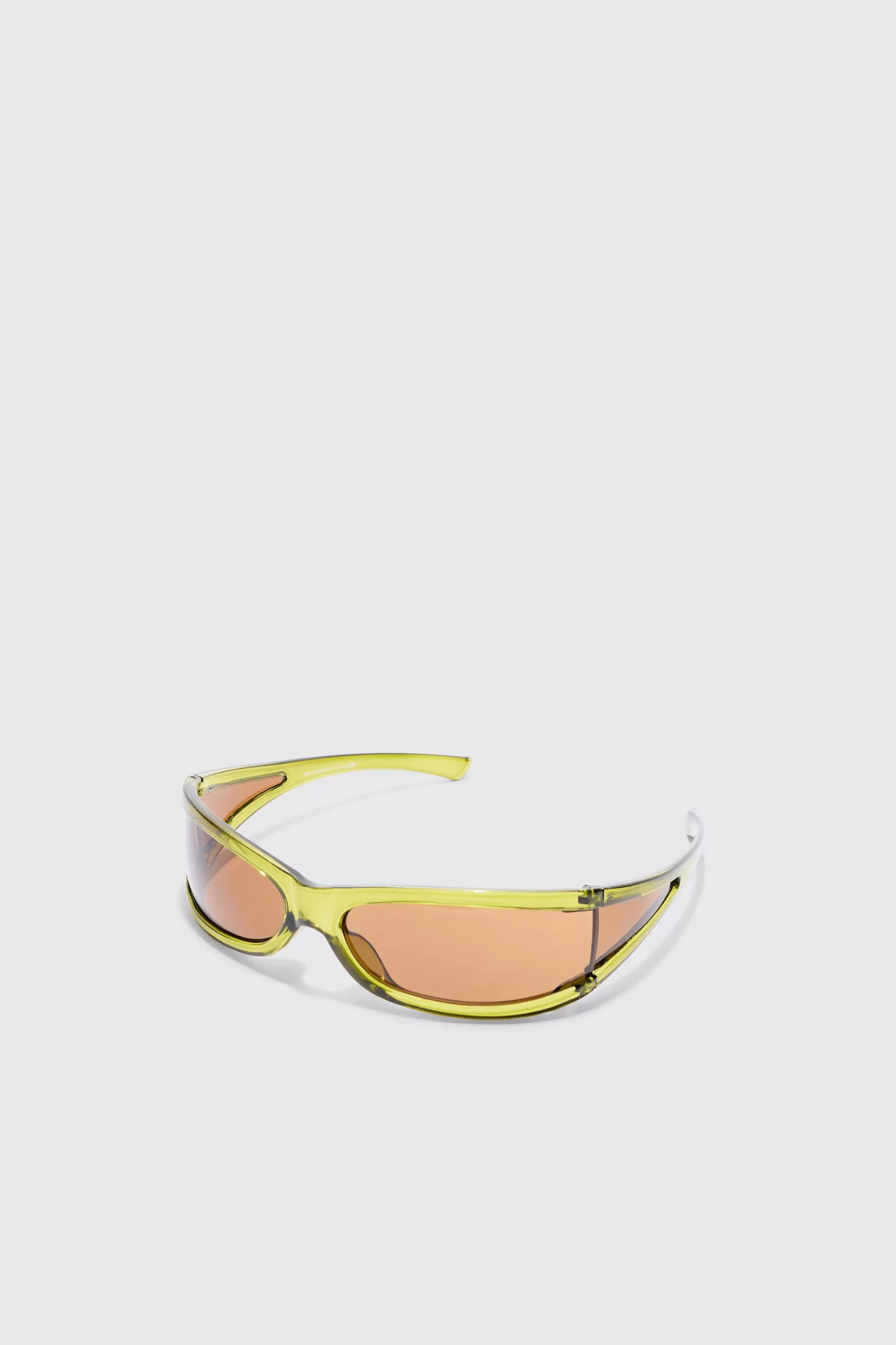 boohooMAN Wrap Lens Sunglasses In | UK