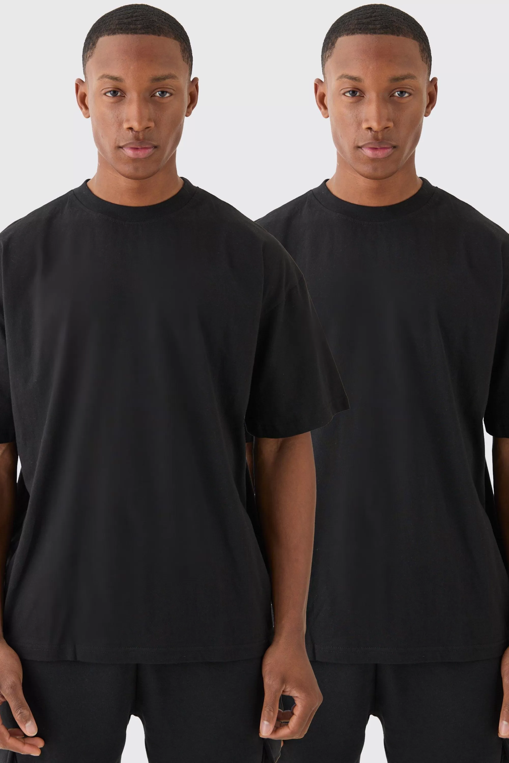 boohooMAN 2 Pack Oversized T-shirt | UK black Sale