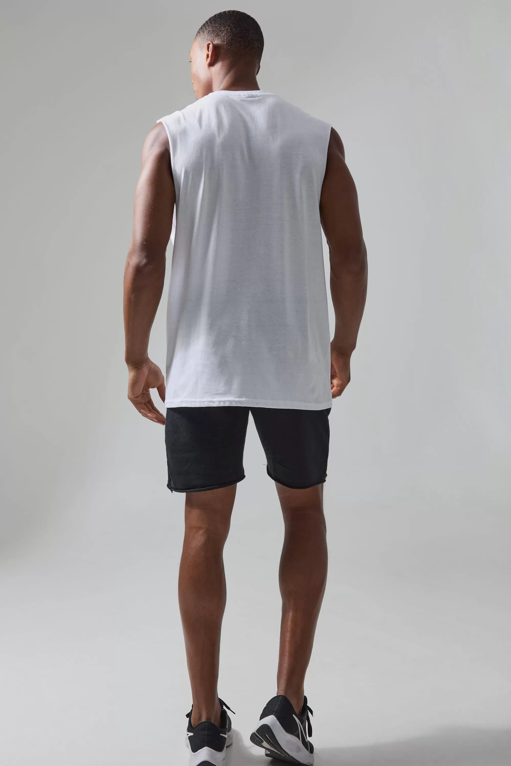boohooMAN Active Batman Athletics License Reg Fit Tank | UK white Cheap