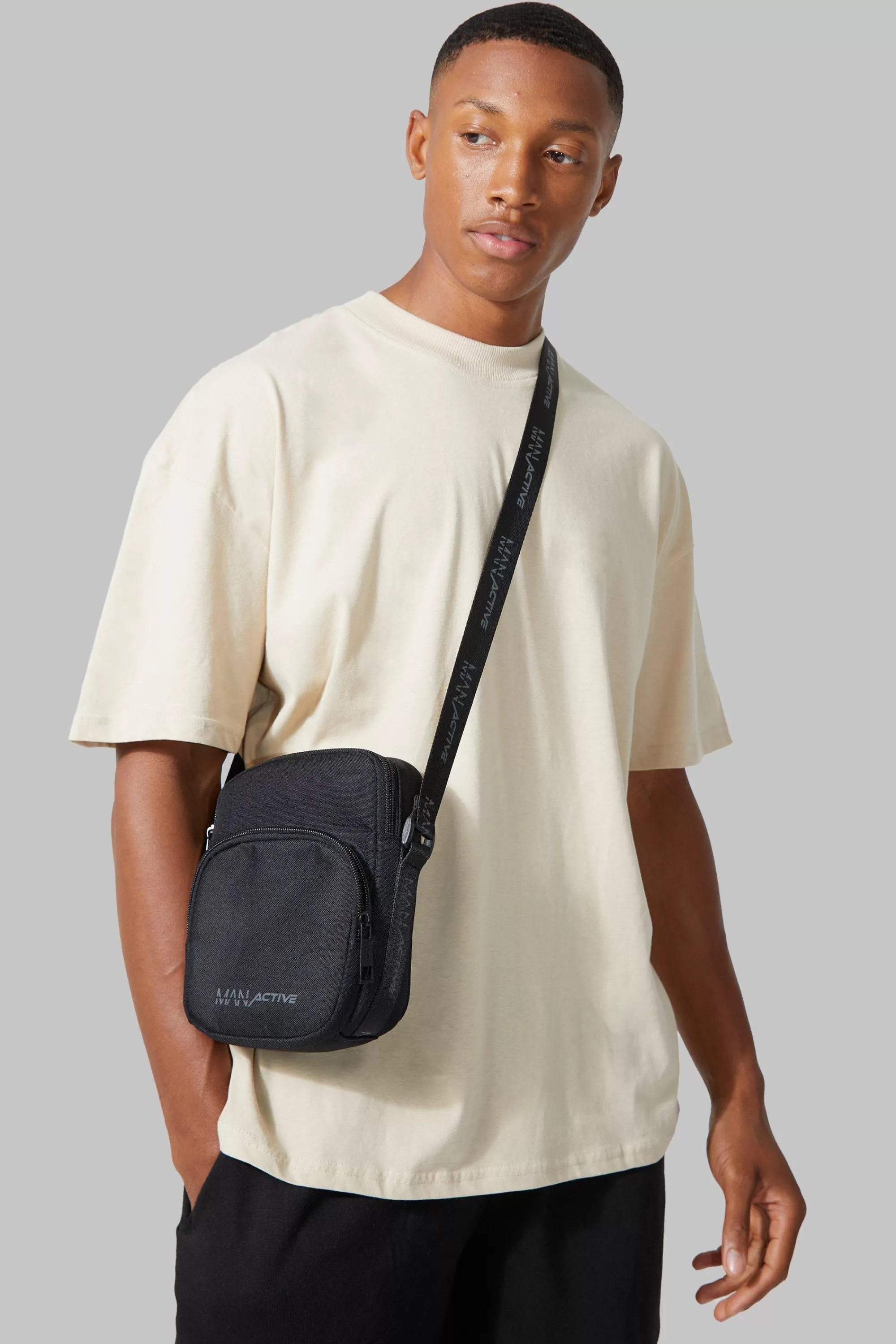 boohooMAN Active Oversized One More Rep T-shirt | UK sand Discount