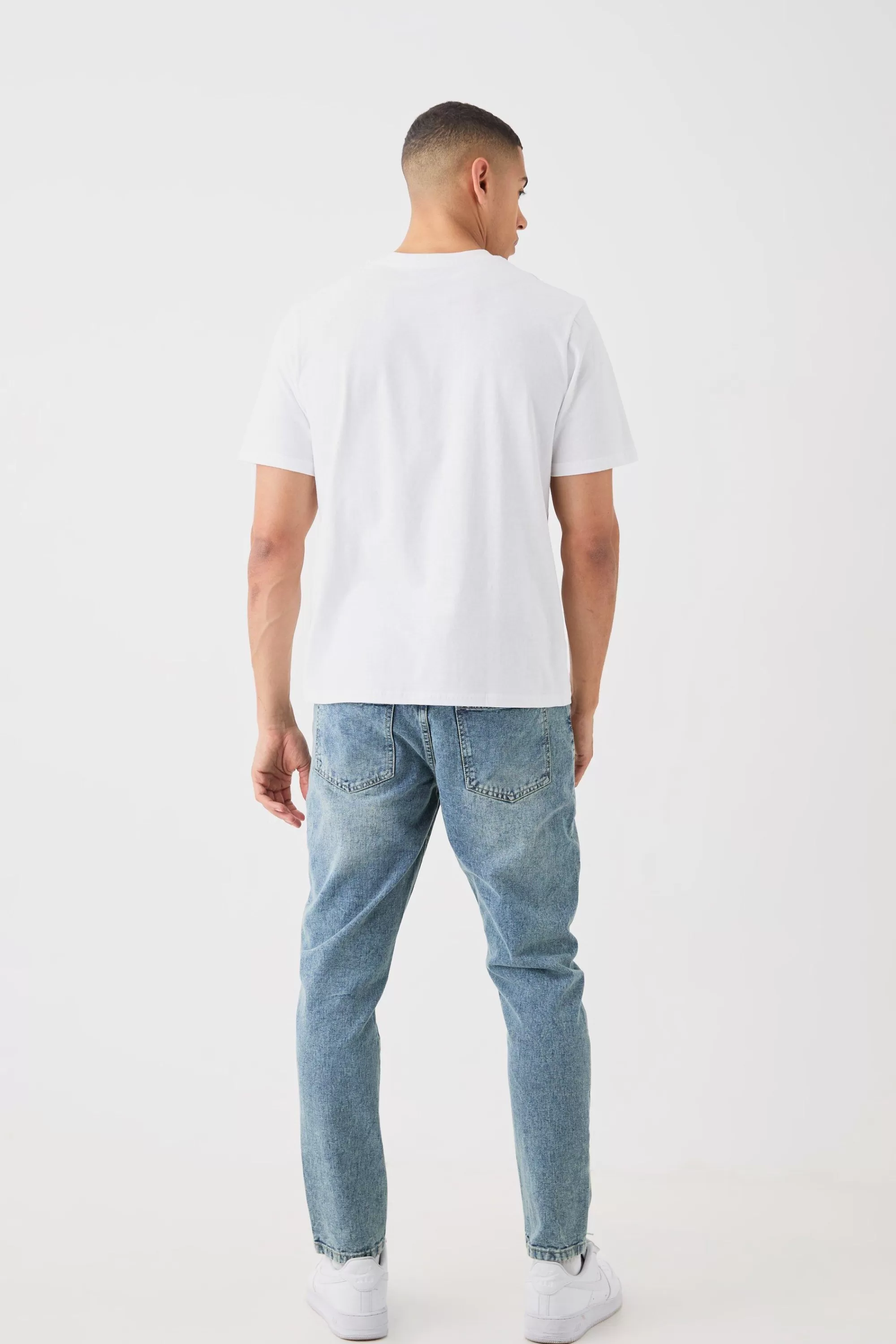 boohooMAN Basic Crew Neck T-shirt | UK white New