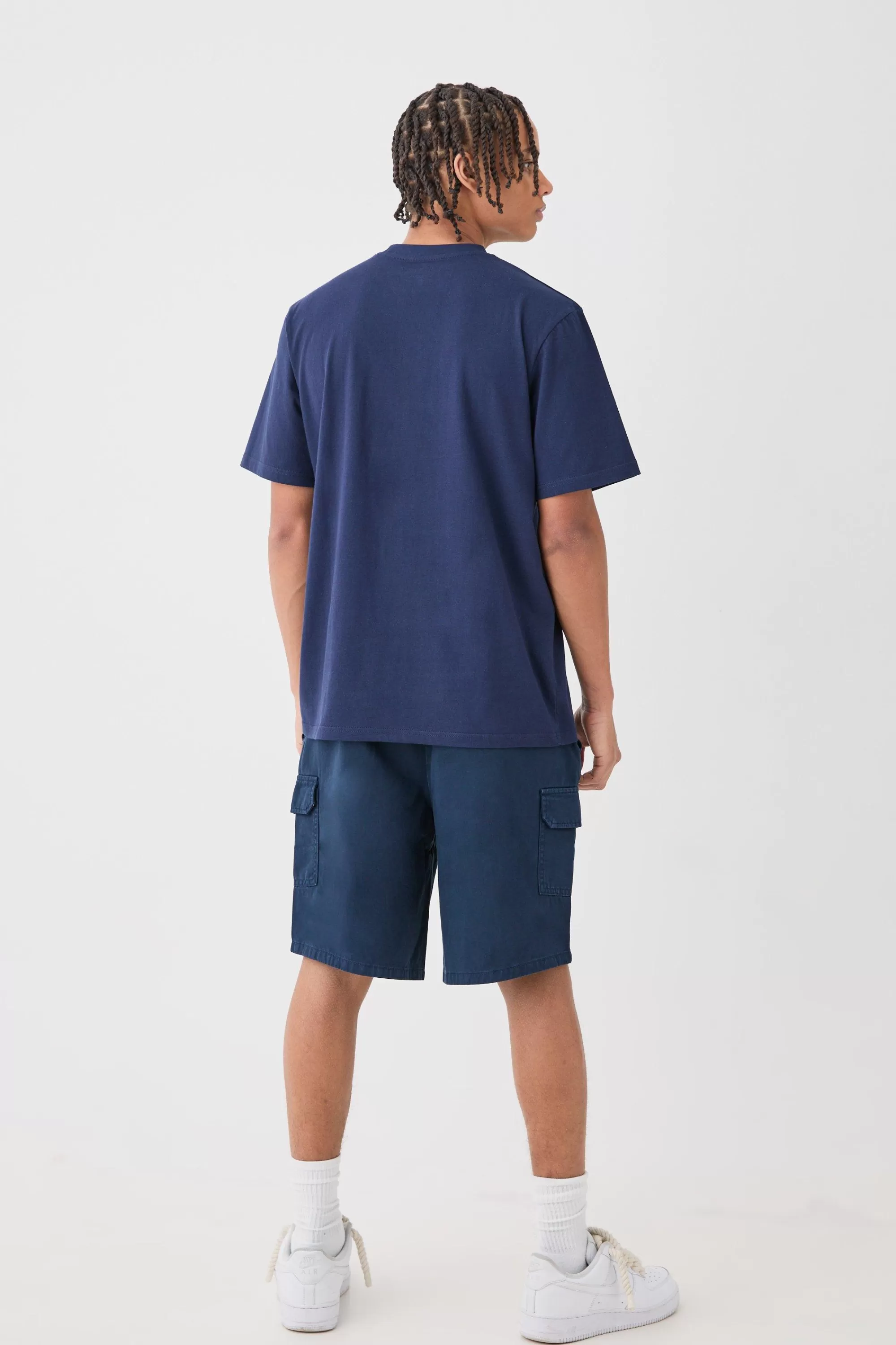 boohooMAN Basic Crew Neck T-shirt | UK navy Cheap
