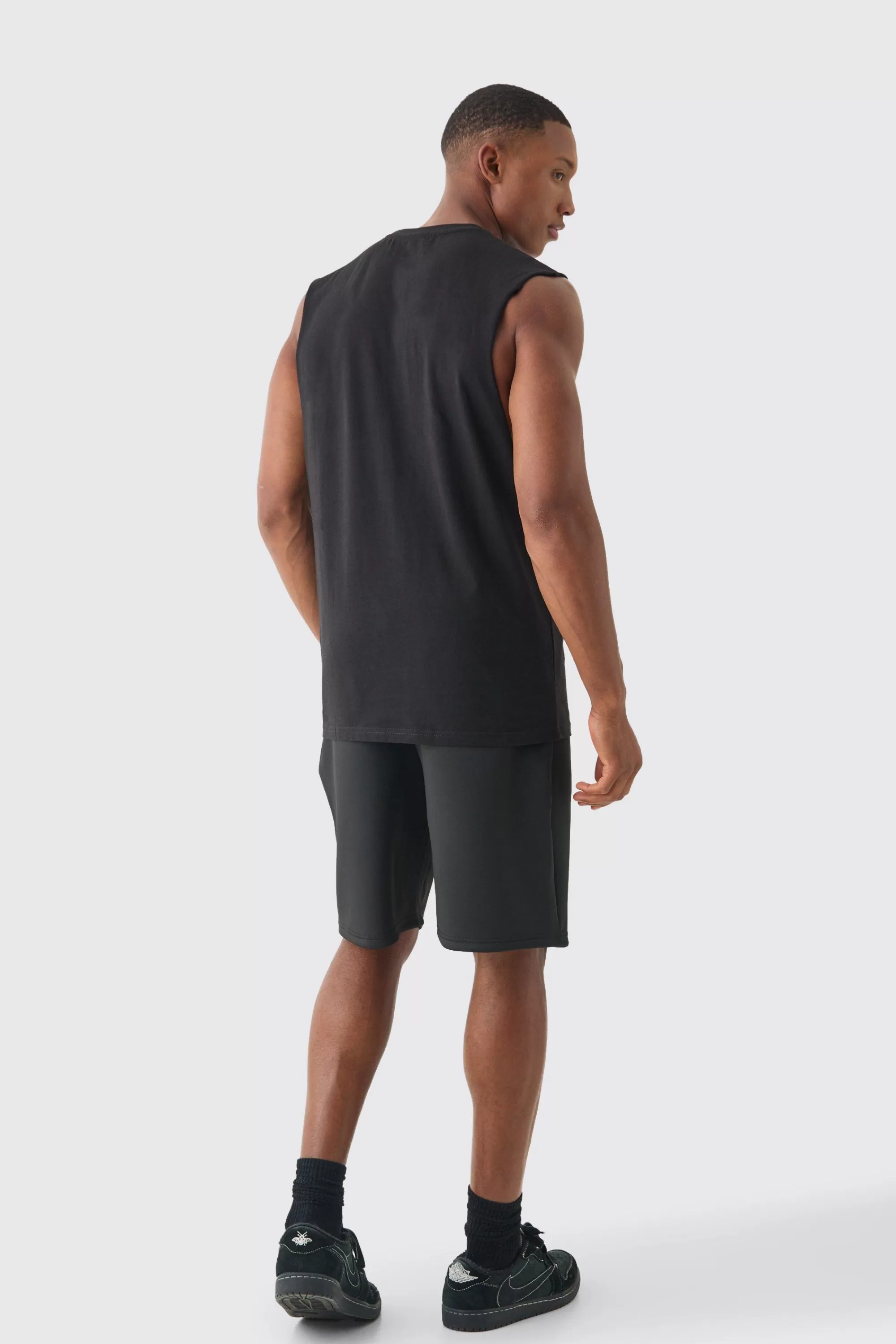 boohooMAN Basic Drop Armhole Tank | UK black Online