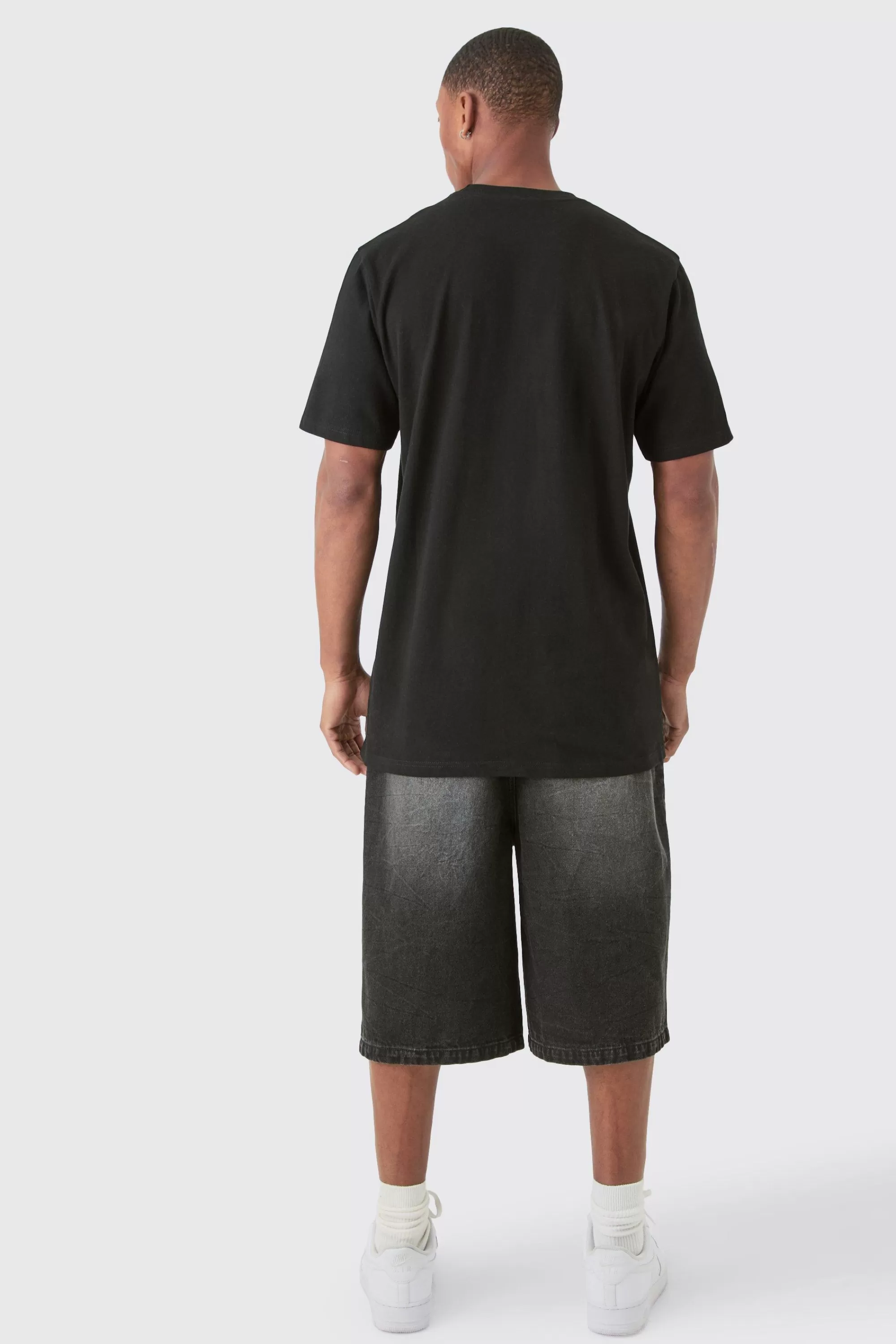 boohooMAN Basic Longline Crew Neck T-shirt | UK black Sale