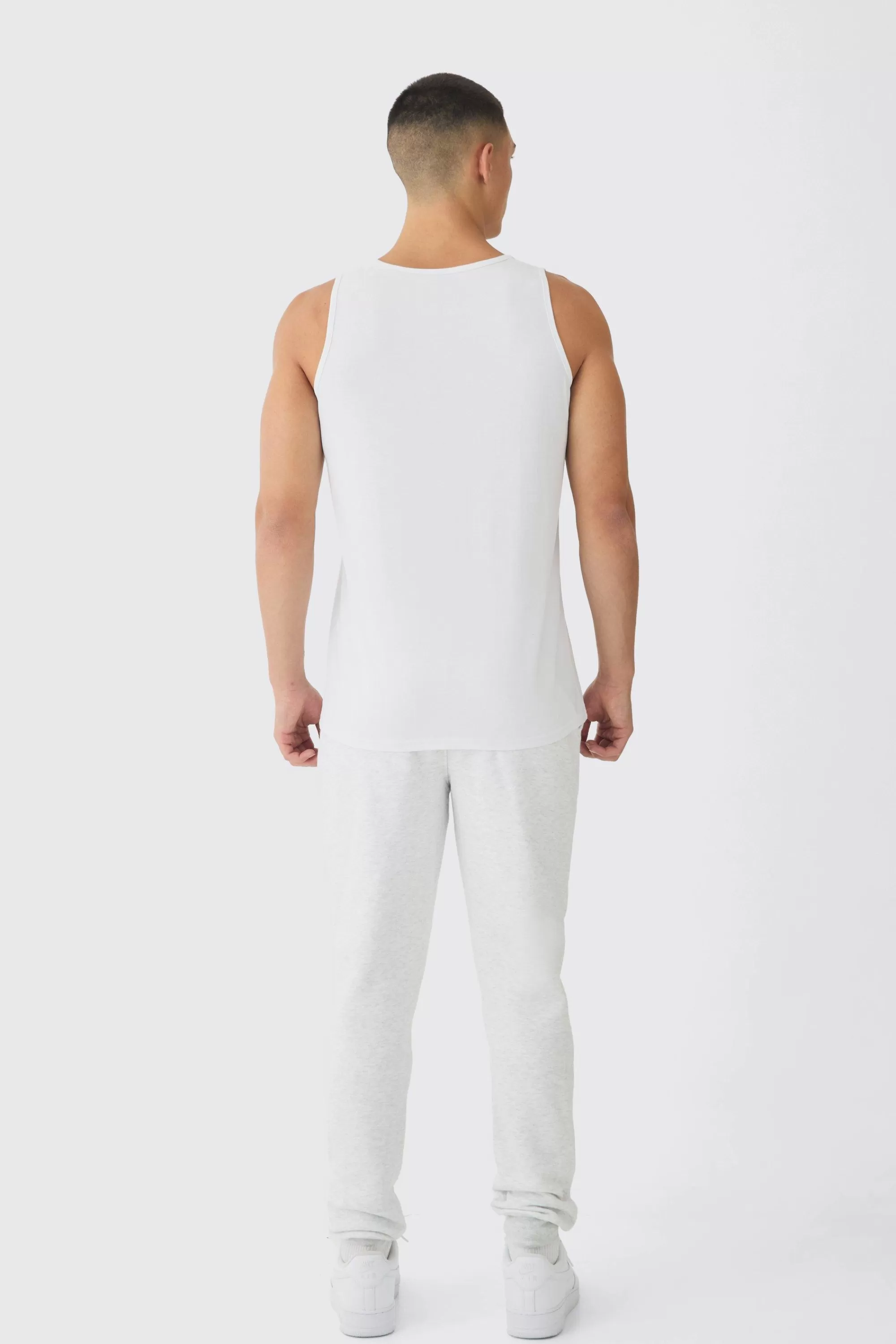 boohooMAN Basic Vest | UK white Shop