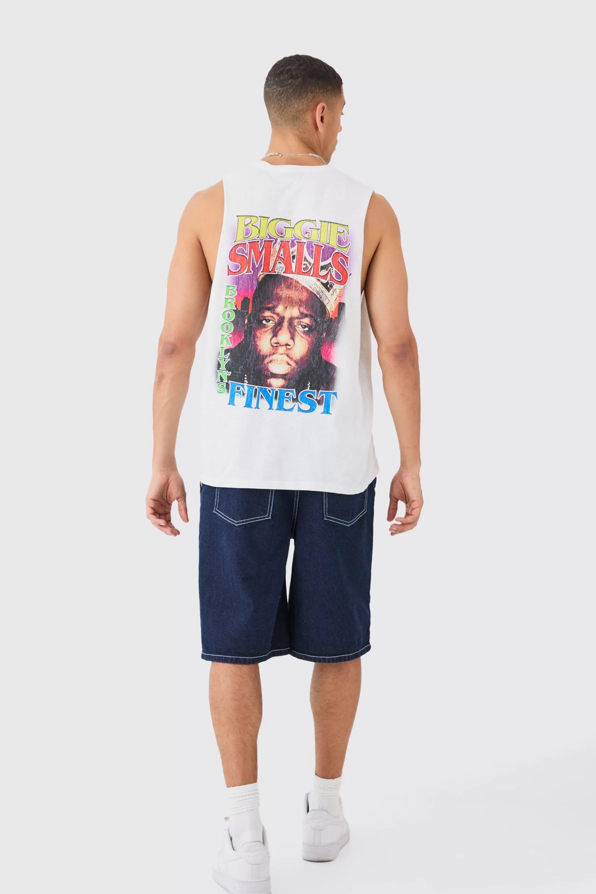 boohooMAN Biggie Smalls License Tank | UK white New