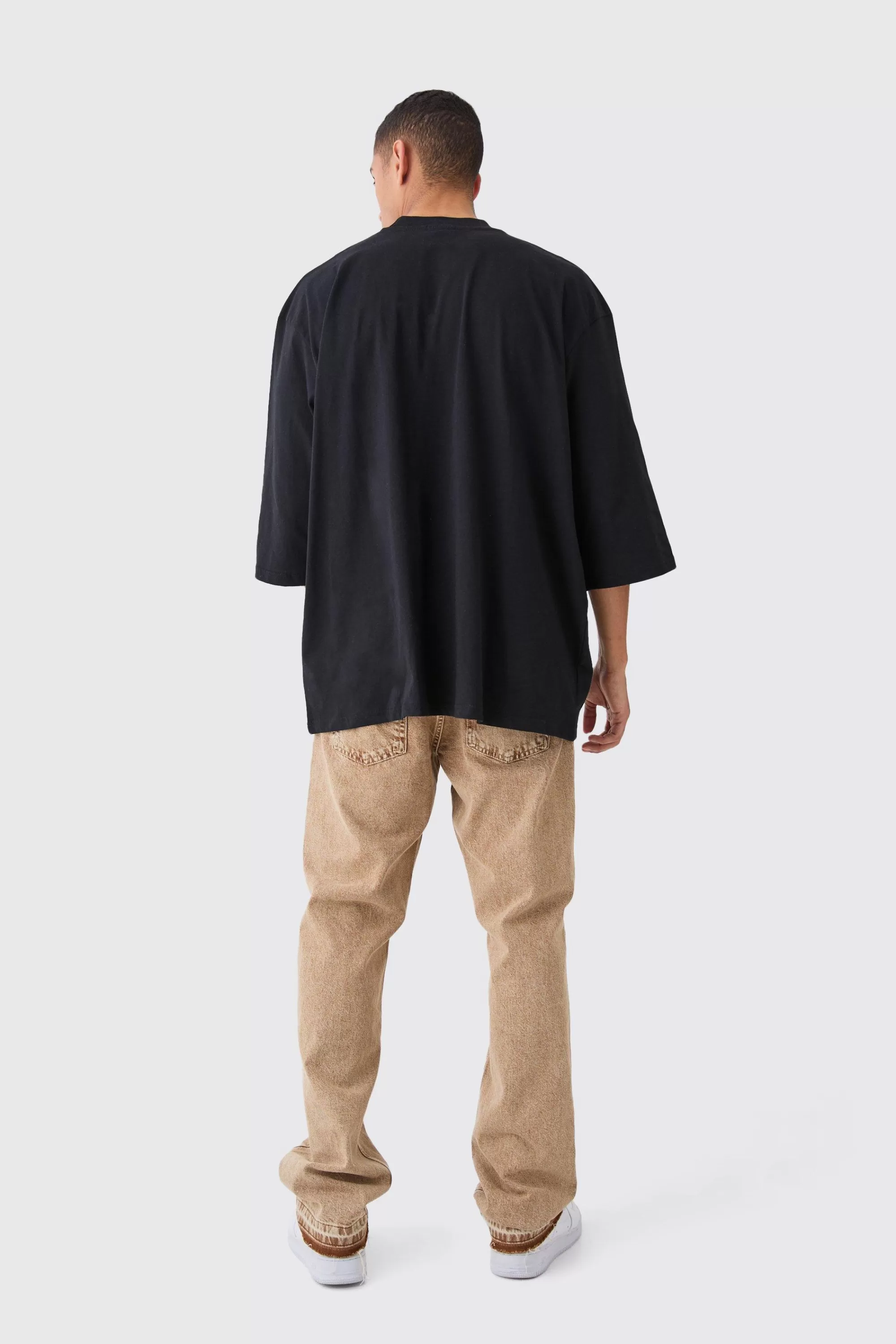 boohooMAN Extreme Oversized Extended Neck Heavy Weight T-shirt | UK black Sale