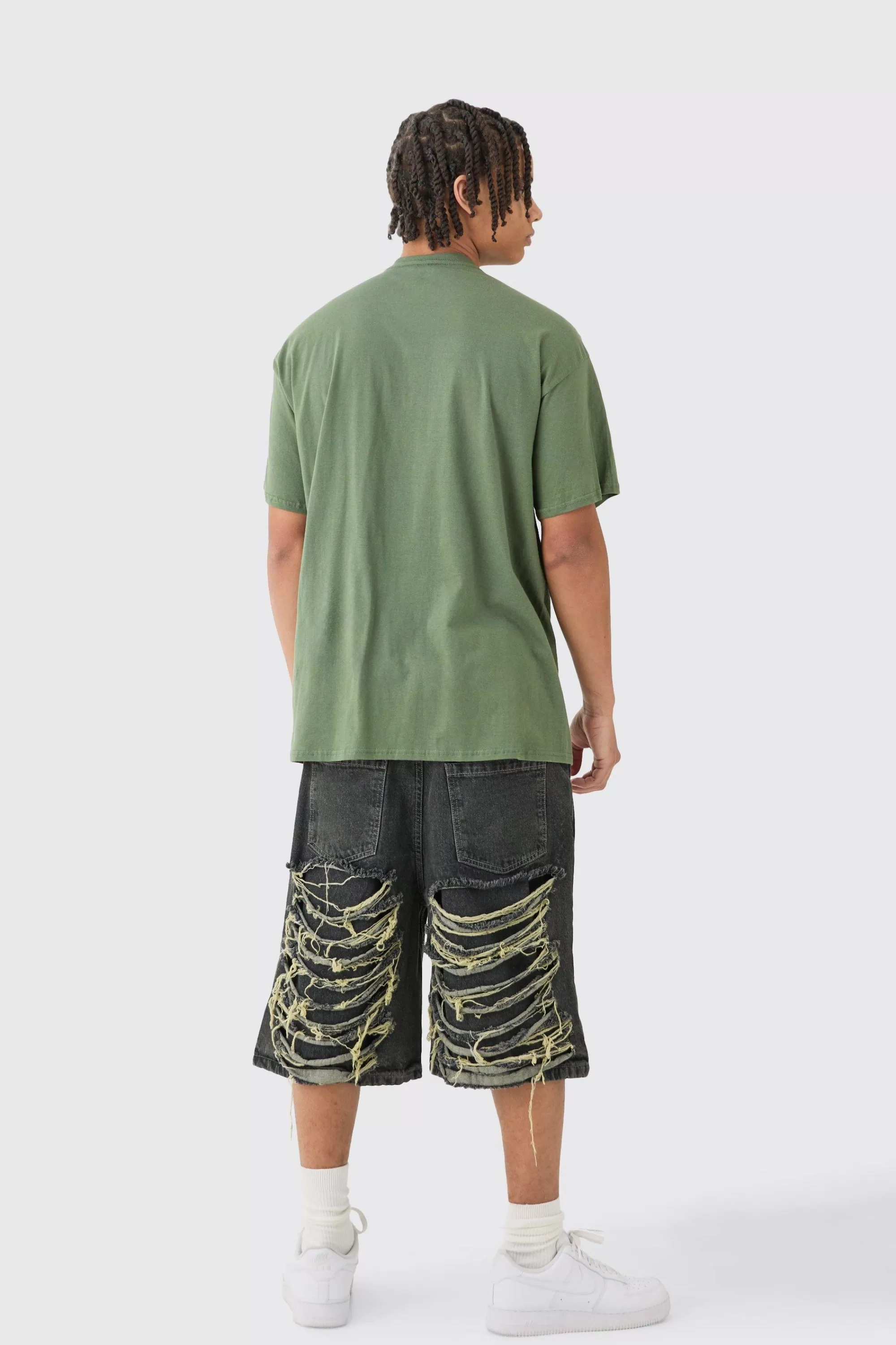 boohooMAN Loose Korn Wash License T-shirt | UK taupe New