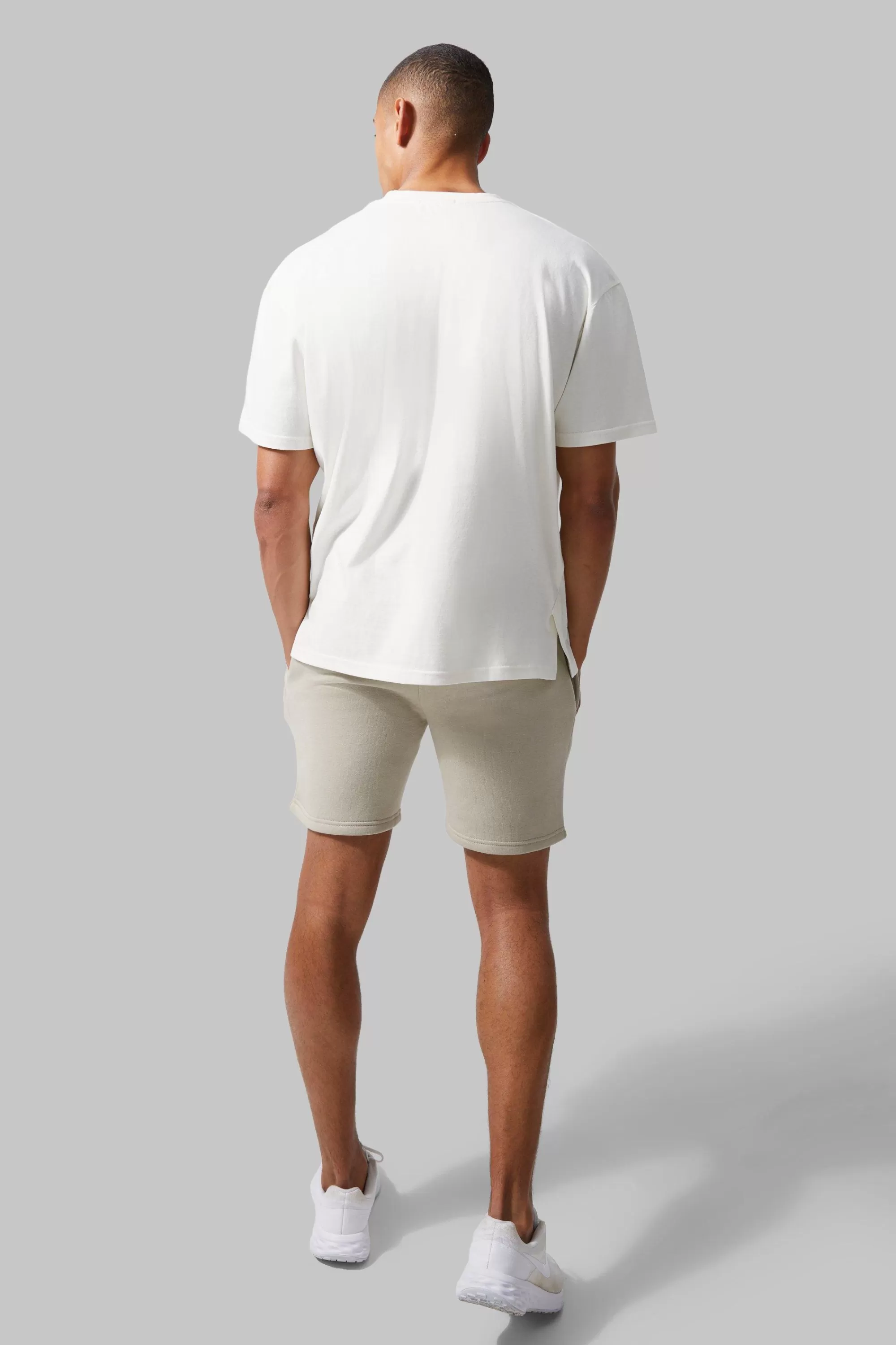 boohooMAN Man Active Oversized T Shirt | UK ecru New