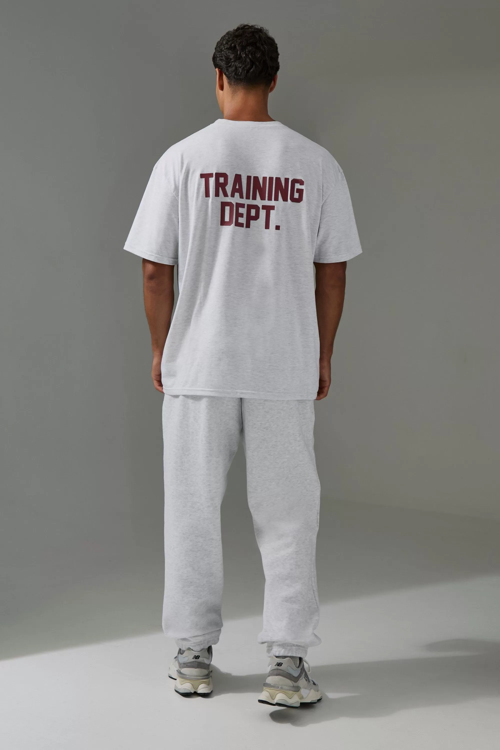 boohooMAN Man Active Training Dept Oversized T-shirt | UK grey marl Online