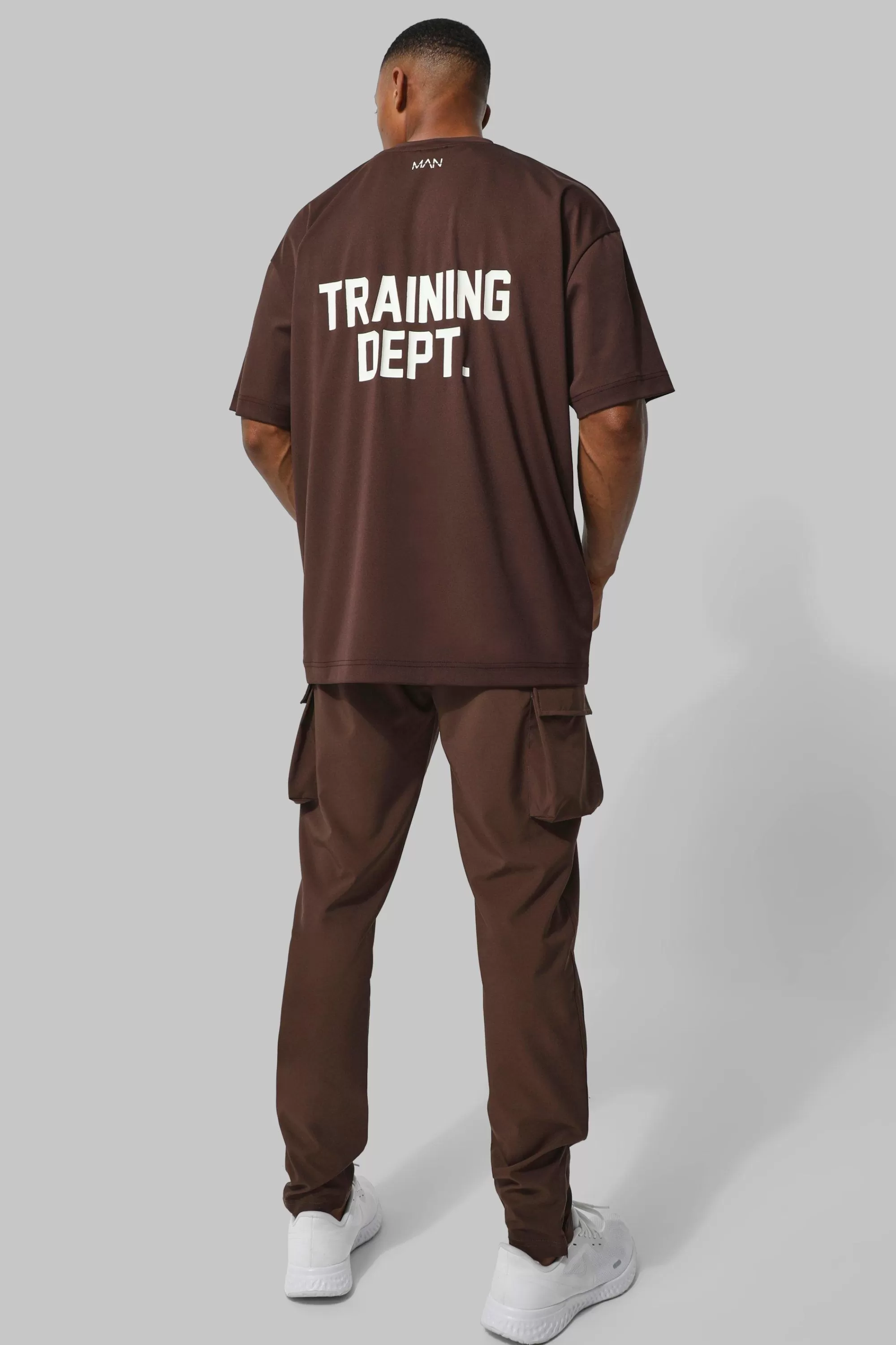 boohooMAN Man Active Training Dept Performance Oversized T Shirt | UK chocolate Flash Sale