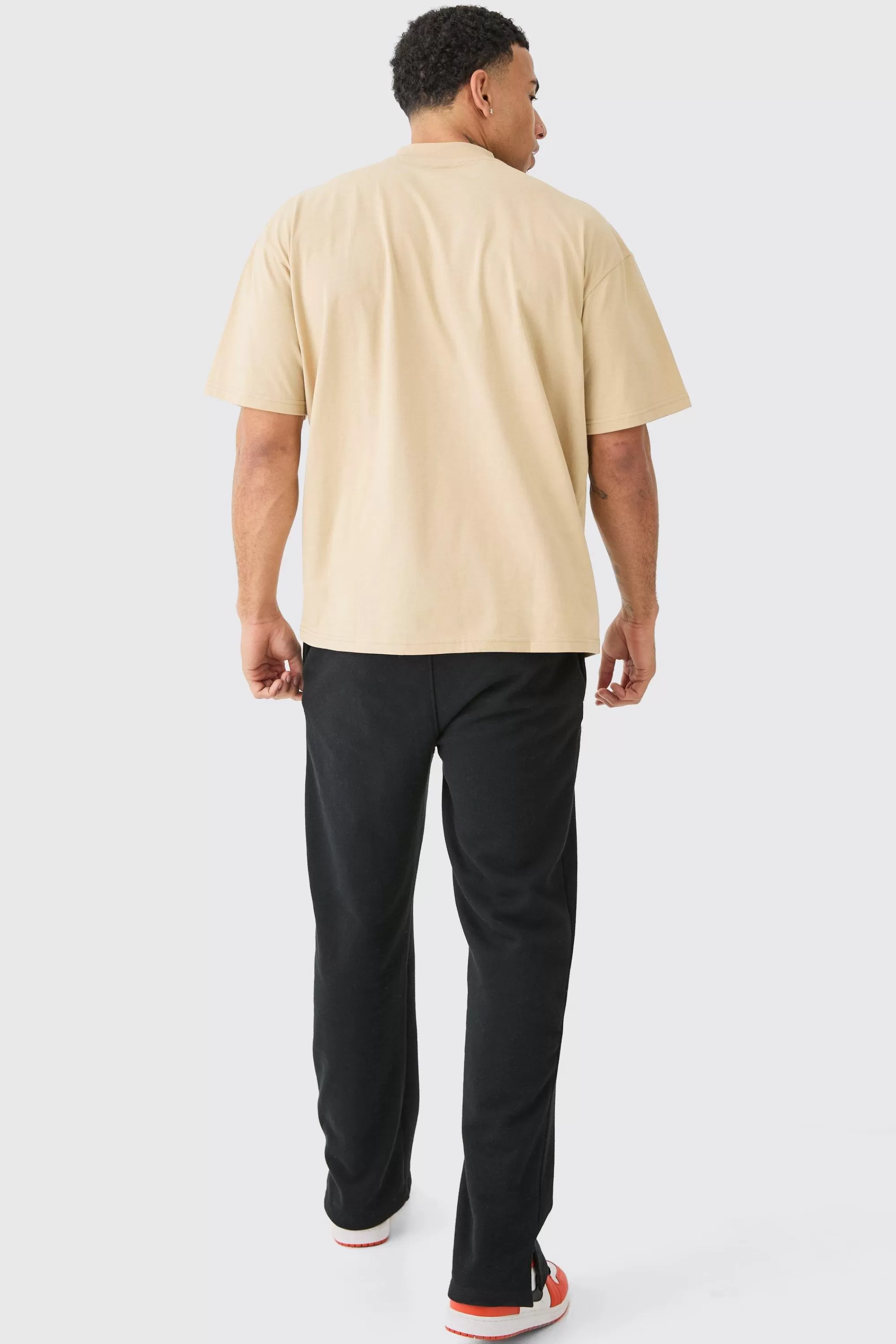 boohooMAN Oversized Extended Neck OFCL T-shirt | UK sand Online