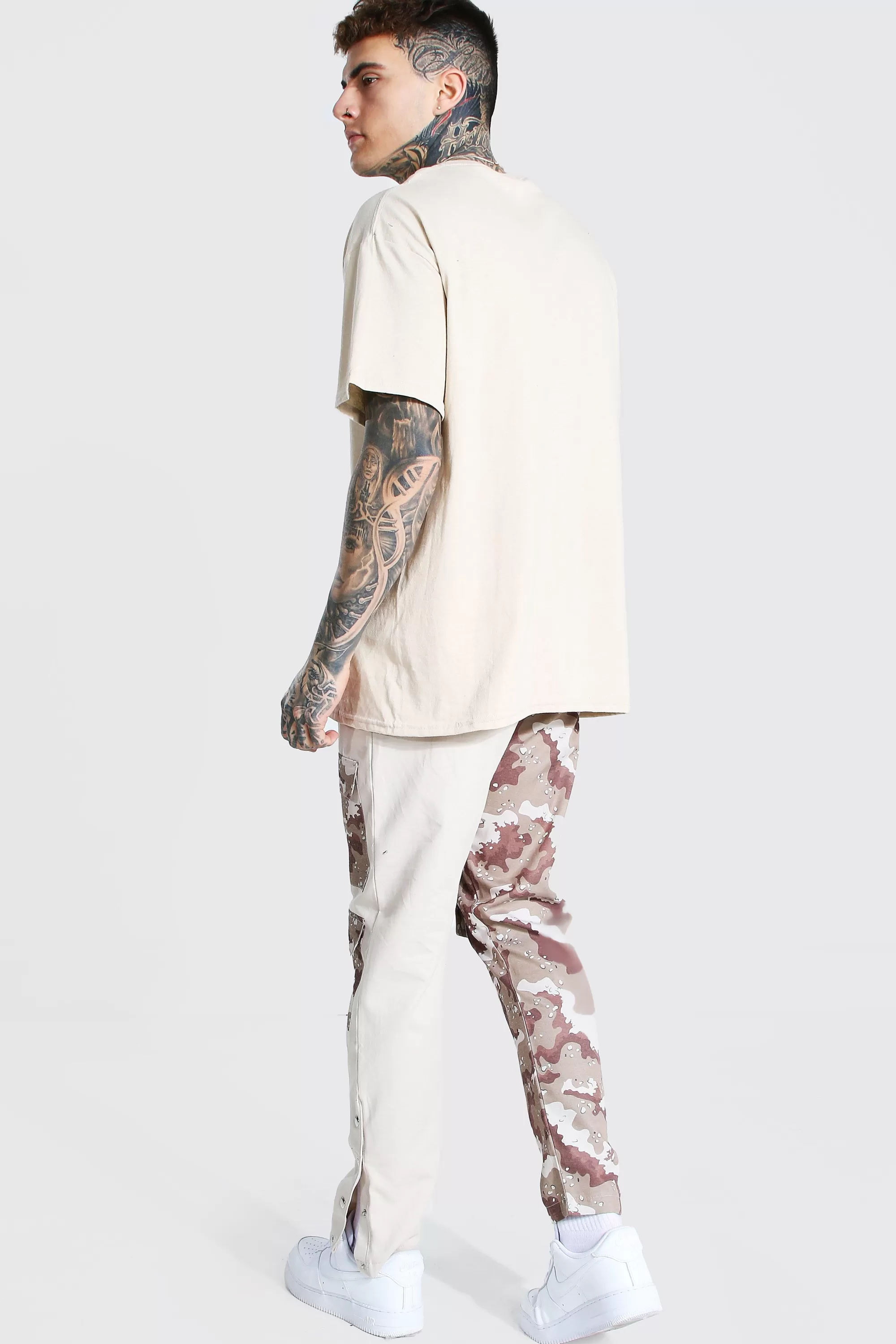 boohooMAN Oversized Faith Print T-shirt | UK sand Flash Sale