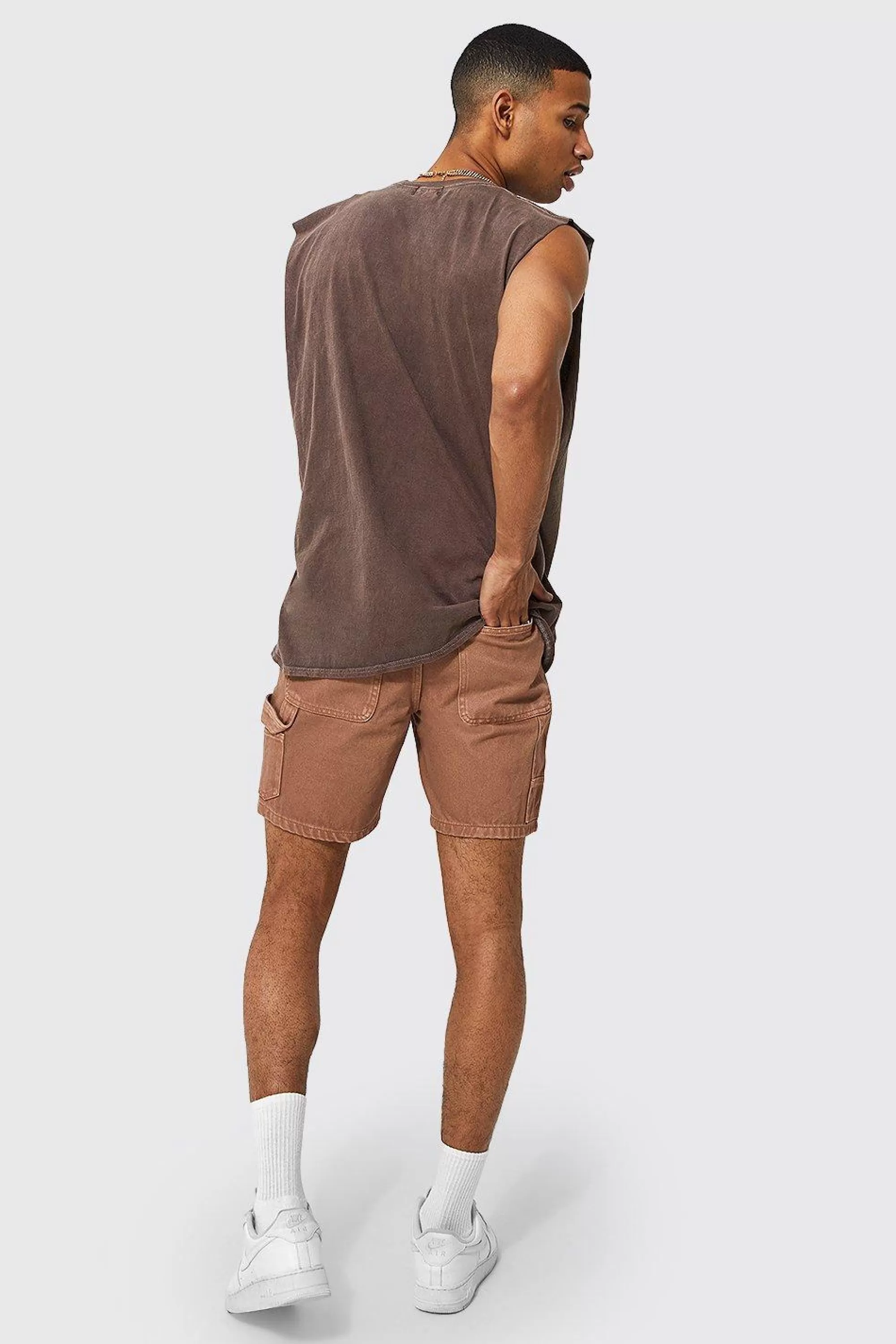 boohooMAN Oversized Limited Graphic Overdye Tank | UK brown Best Sale