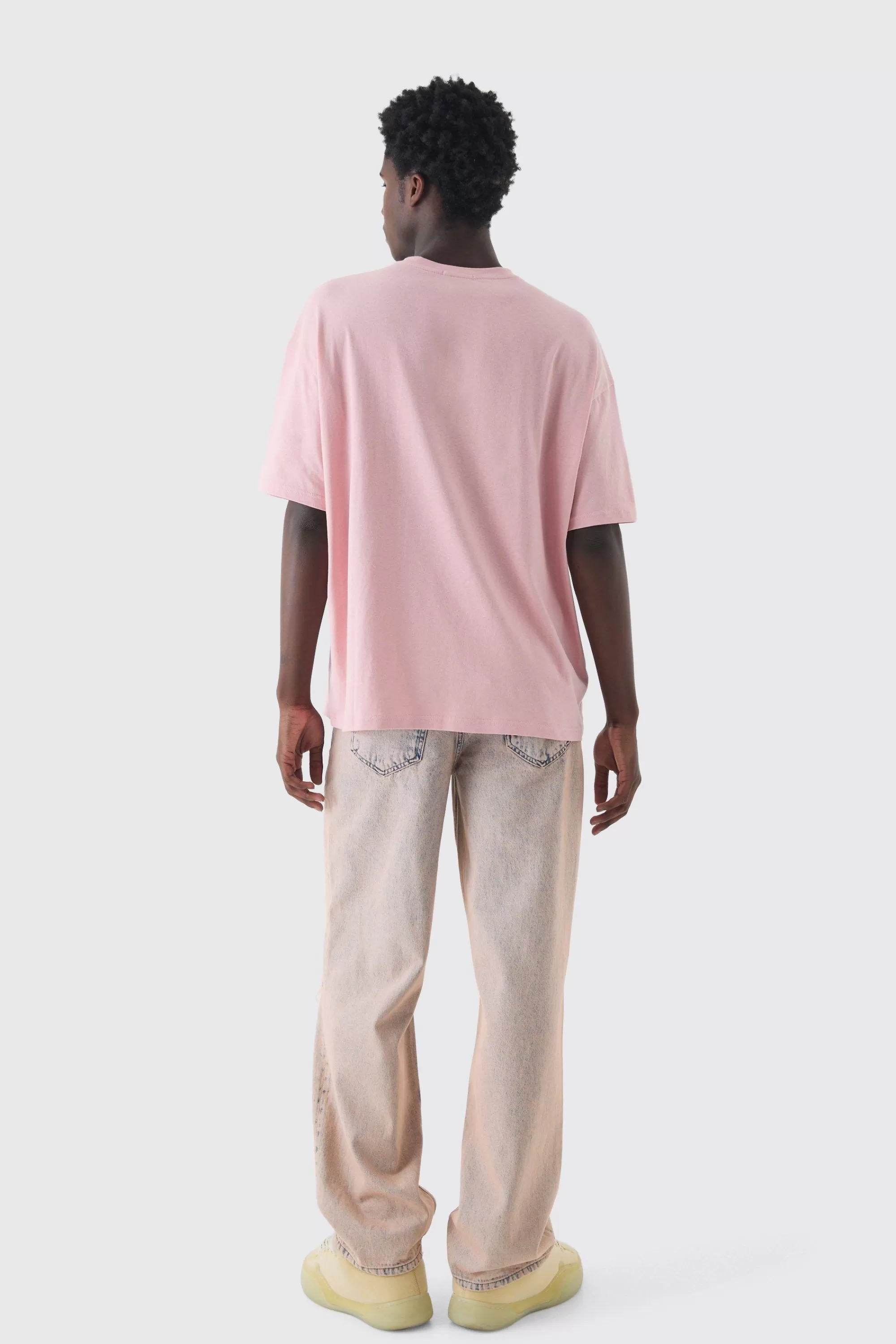 boohooMAN Oversized Proud AF Pride T-Shirt | UK pink New