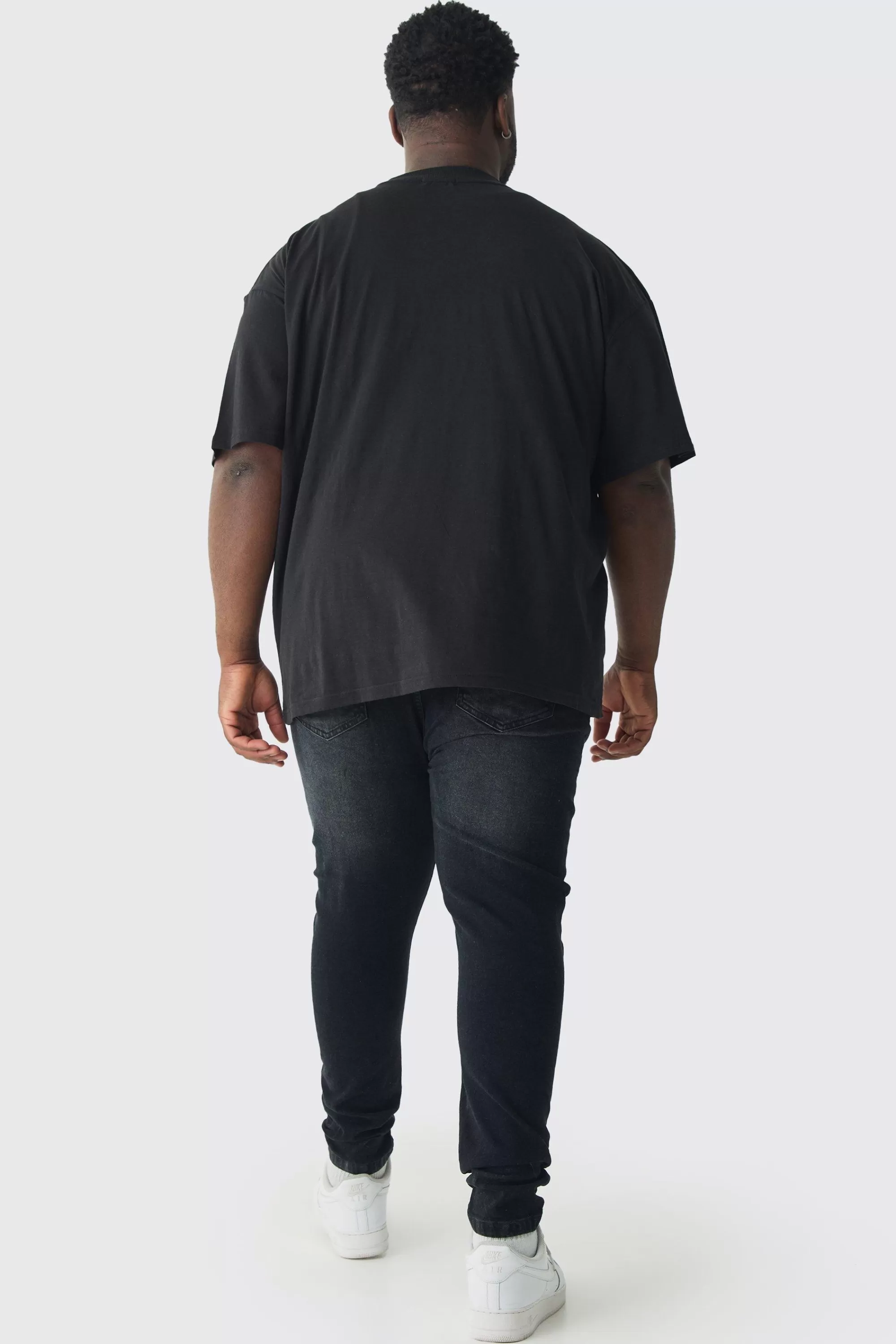 boohooMAN Plus Oversized Homme Graphic T-shirt | UK black Sale