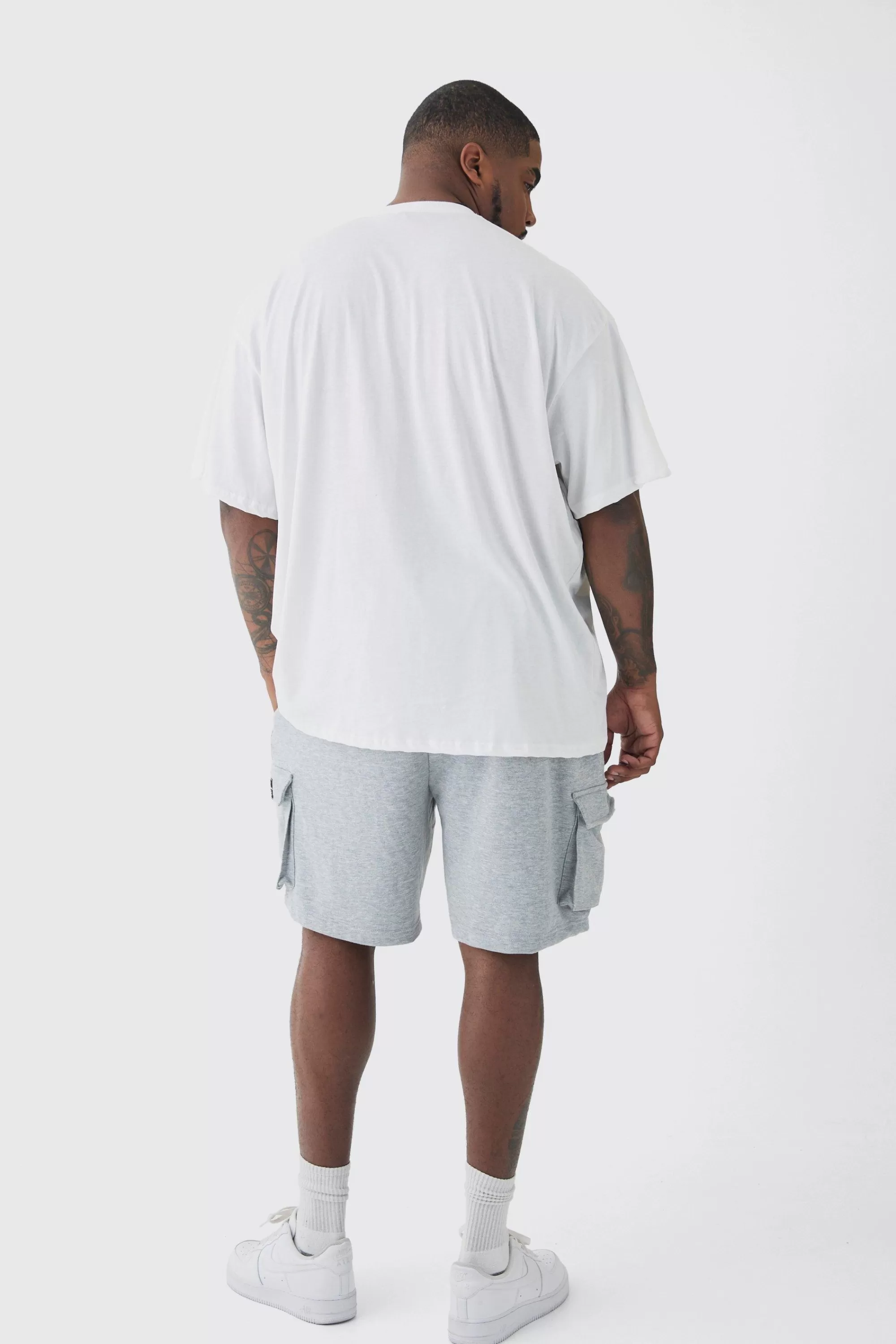 boohooMAN Plus Oversized Man Diamond Embroidered T-shirt In | UK white Cheap