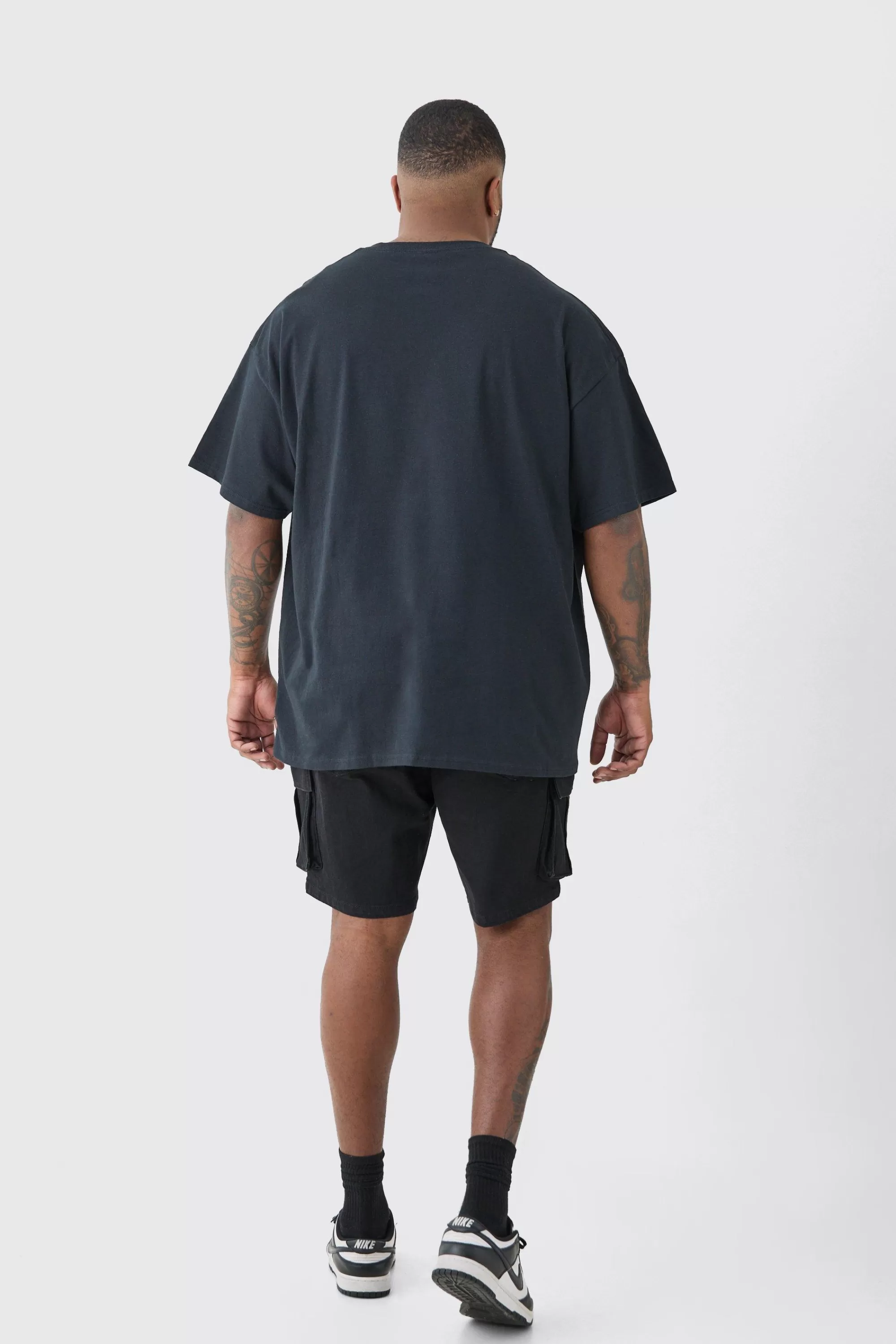 boohooMAN Plus Oversized Nirvana Utero License T-shirt In | UK black Cheap