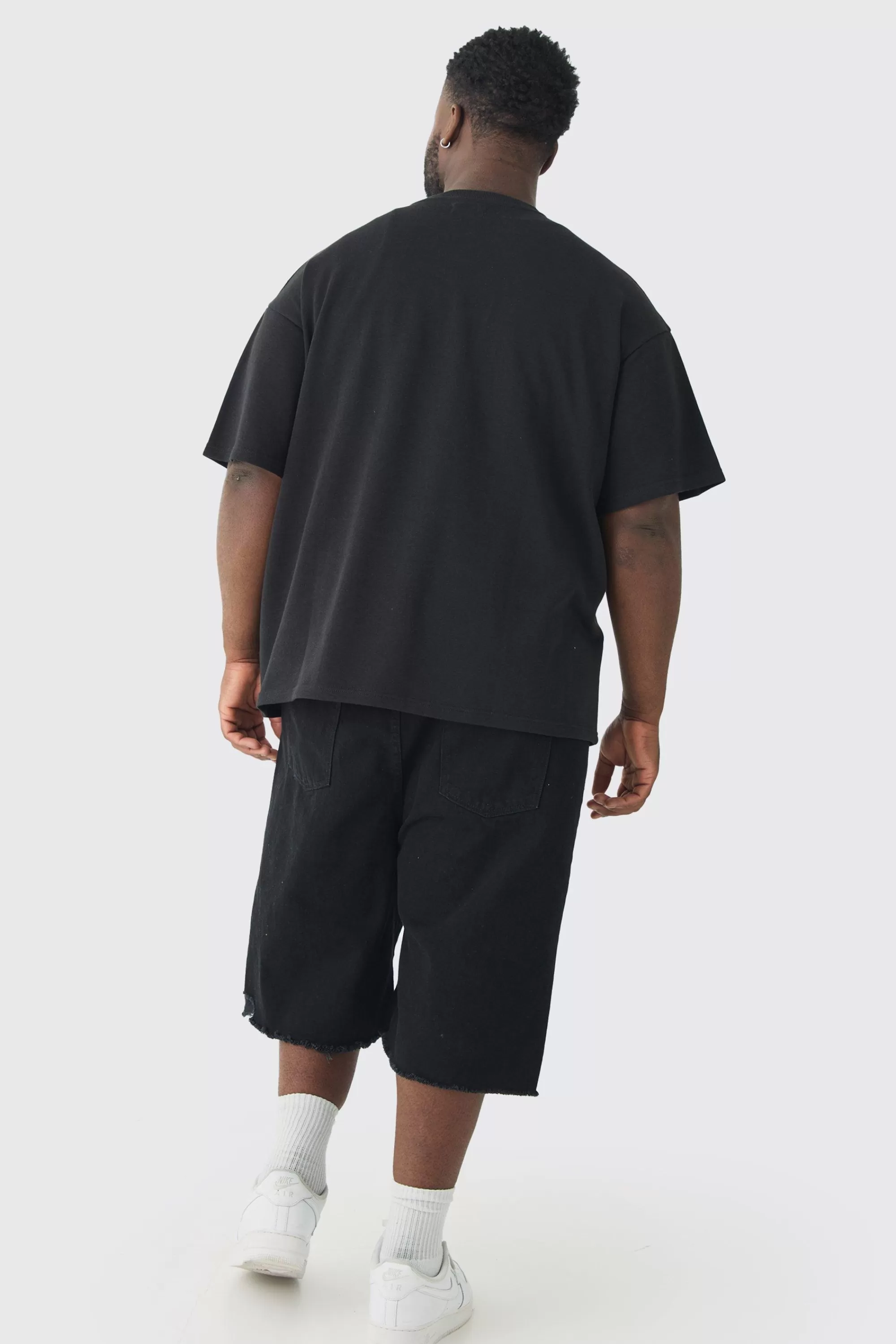 boohooMAN Plus Oversized OFCL Embroidered T-shirt | UK black Sale