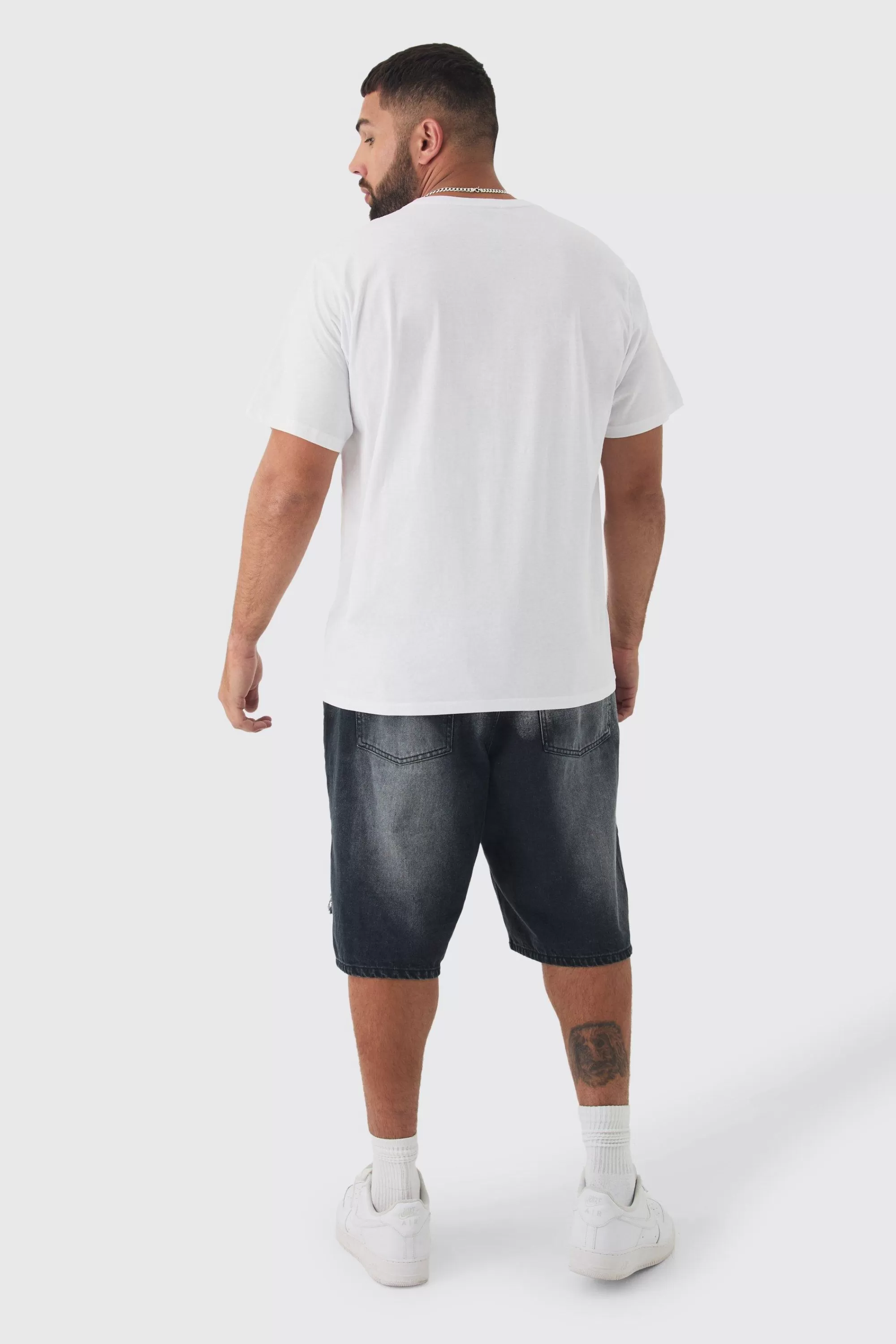 boohooMAN Plus Oversized Official Floral Print T-shirt | UK white Sale