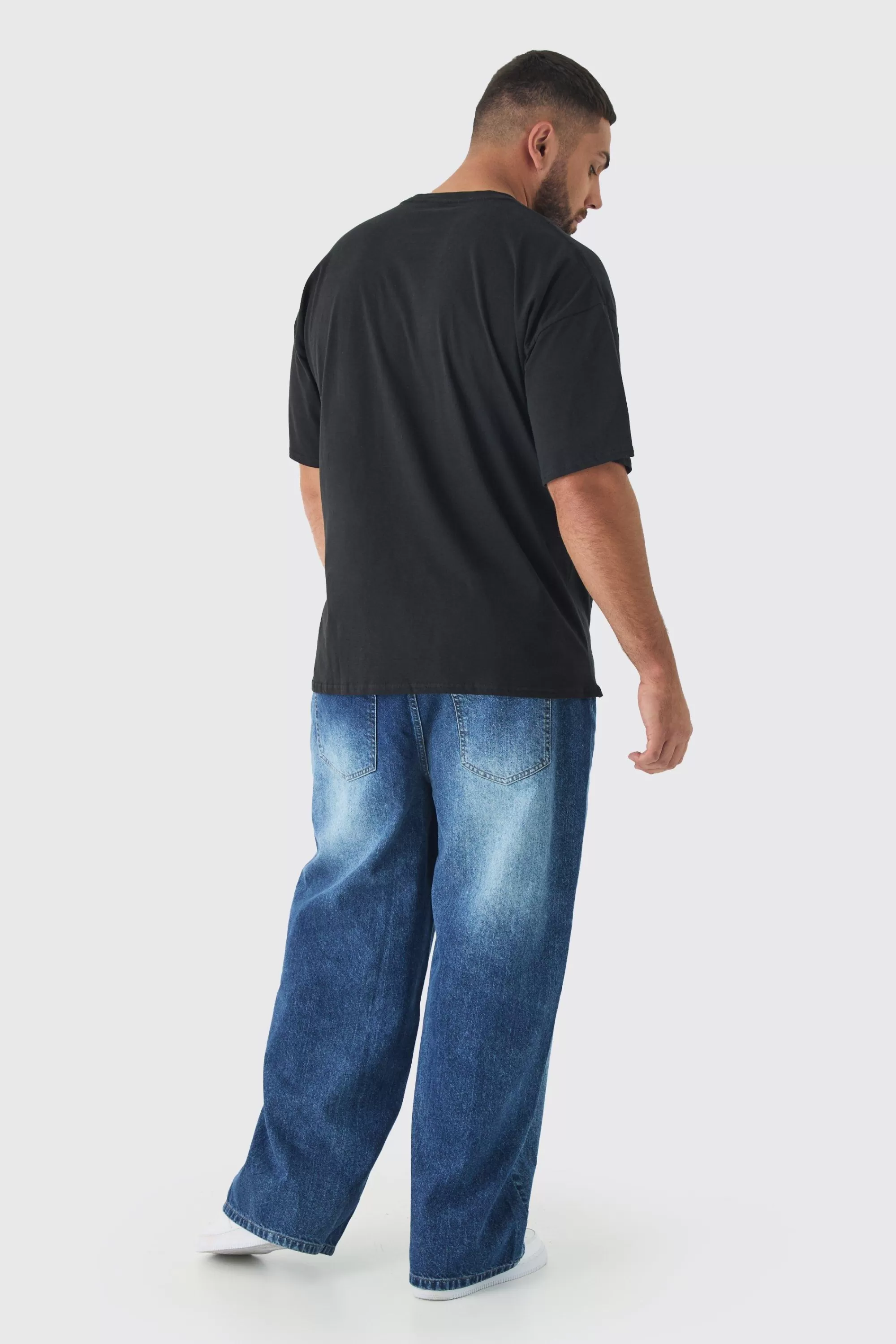 boohooMAN Plus Oversized Ozzy Osbourne License Print T-Shirt | UK black Discount