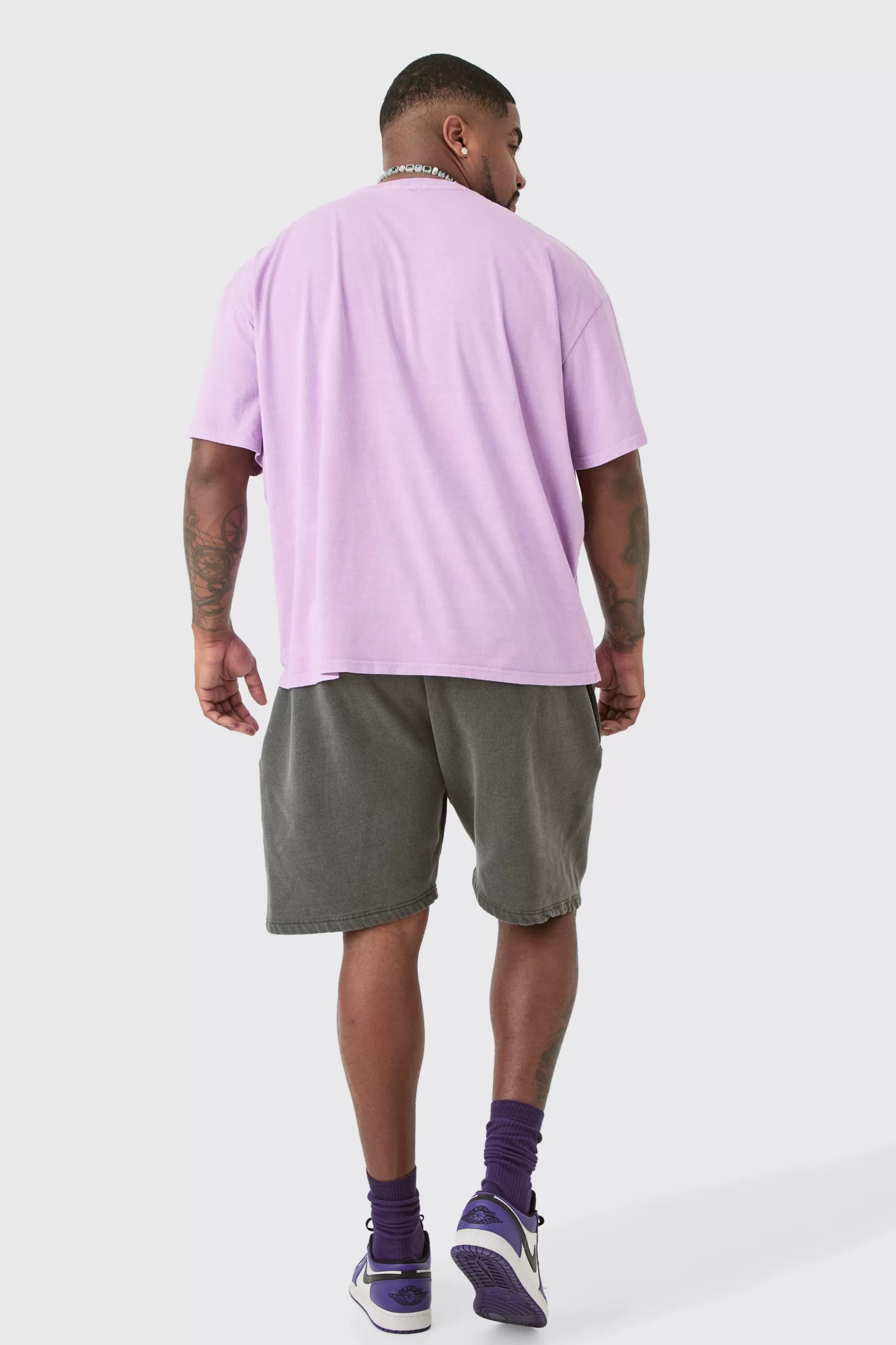 boohooMAN Plus Oversized Pour Homme Printed T-shirt In | UK pink Store