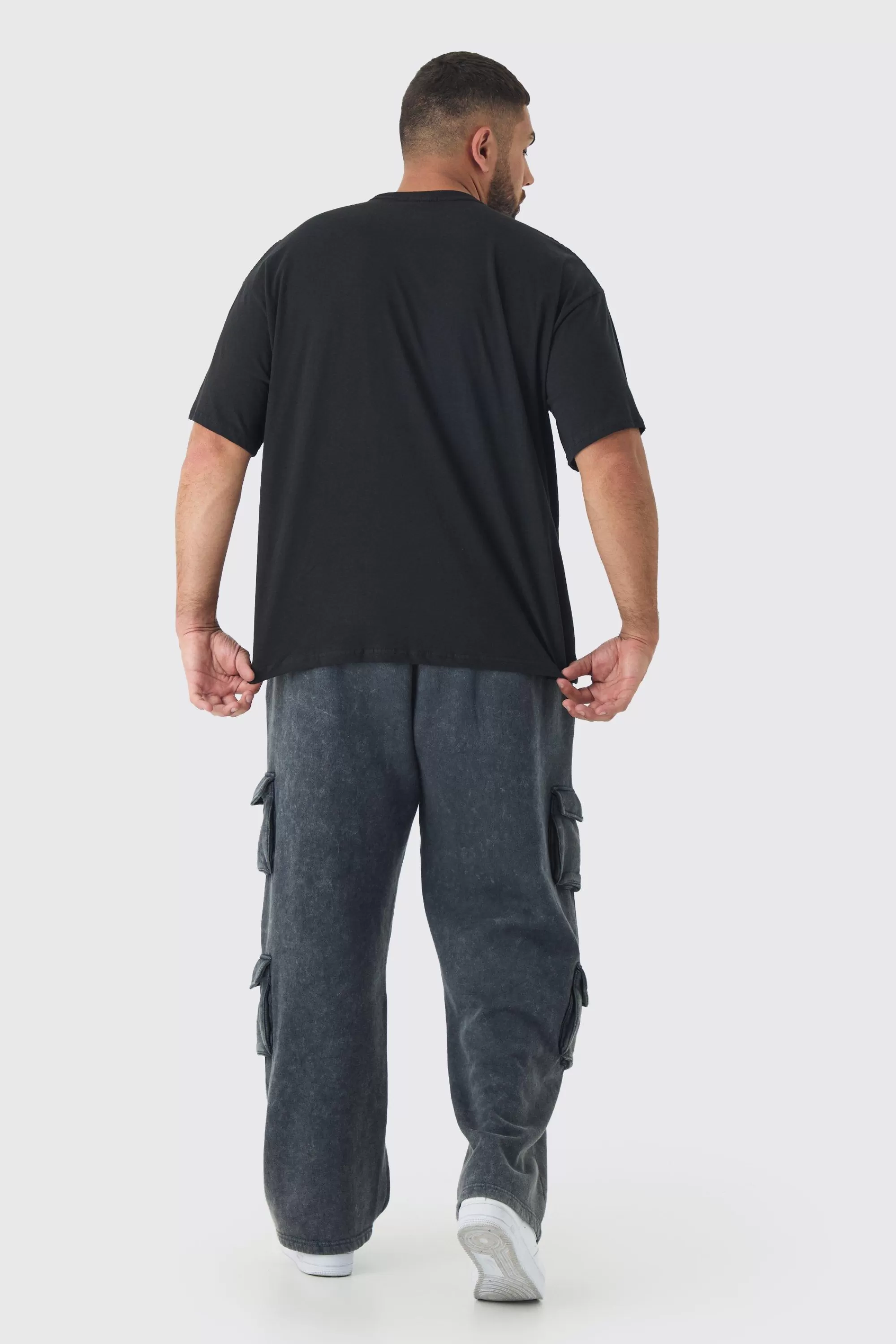boohooMAN Plus Oversized Sold Out Print T-shirt | UK black Hot