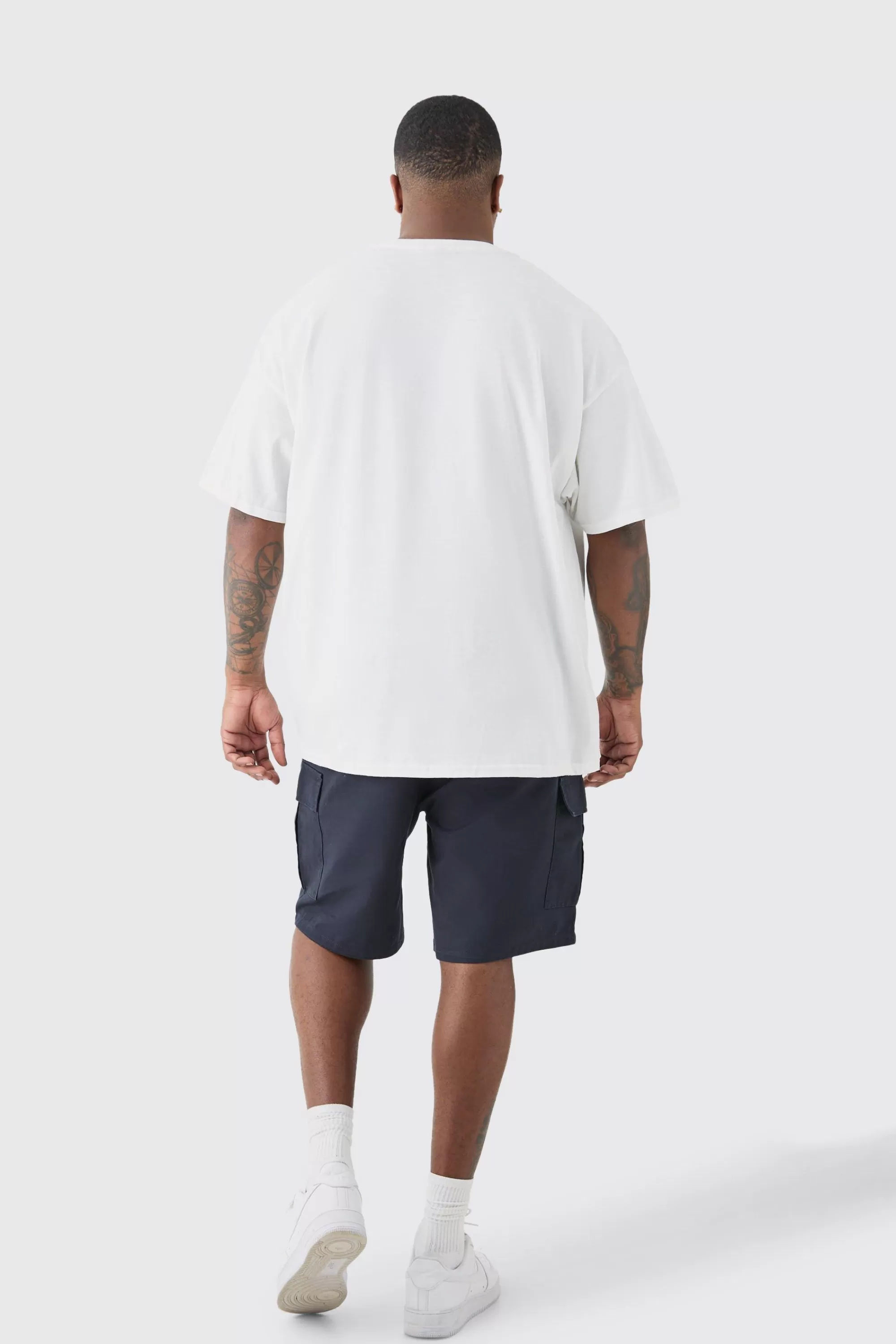 boohooMAN Plus Paris Print T-shirt | UK white Cheap