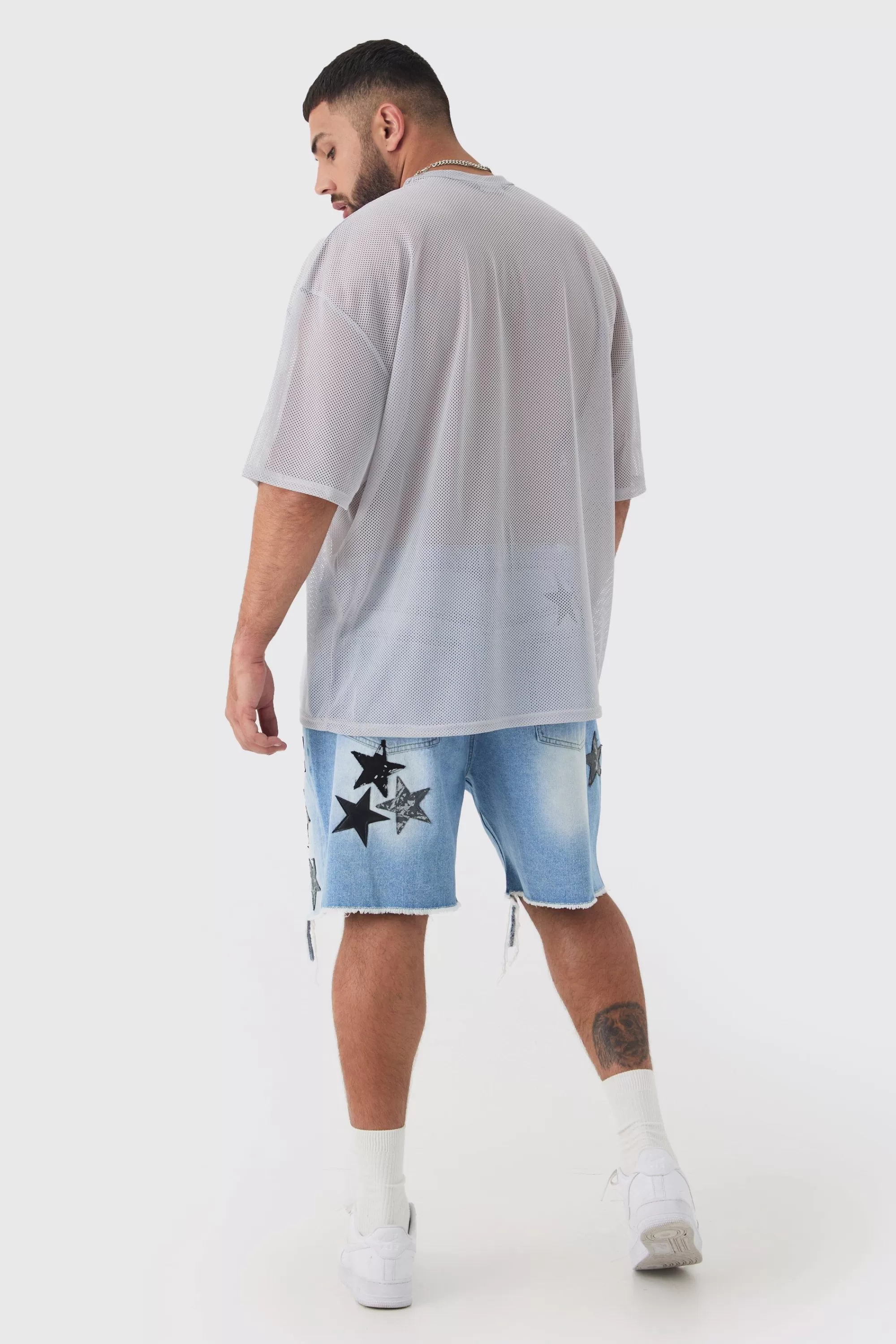 boohooMAN Plus San Diego Printed Varsity Mesh Basketball T-shirt In | UK blue Cheap