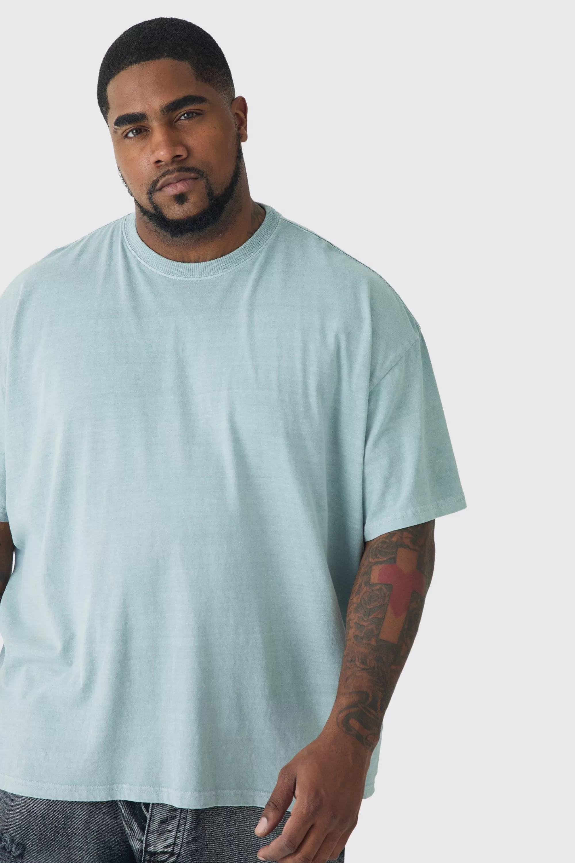 boohooMAN Plus San Diego Renaissance Back Print T-shirt In | UK blue Best Sale