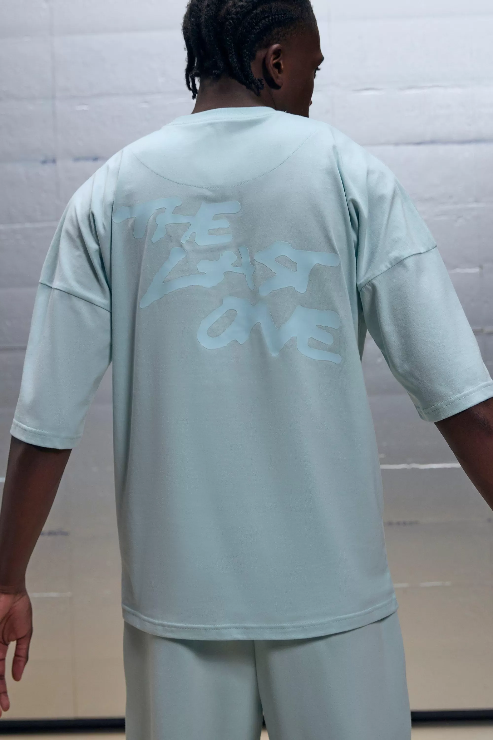 boohooMAN Regular Fit Clear Printed The Last One Graphic T-Shirt | UK light blue Sale