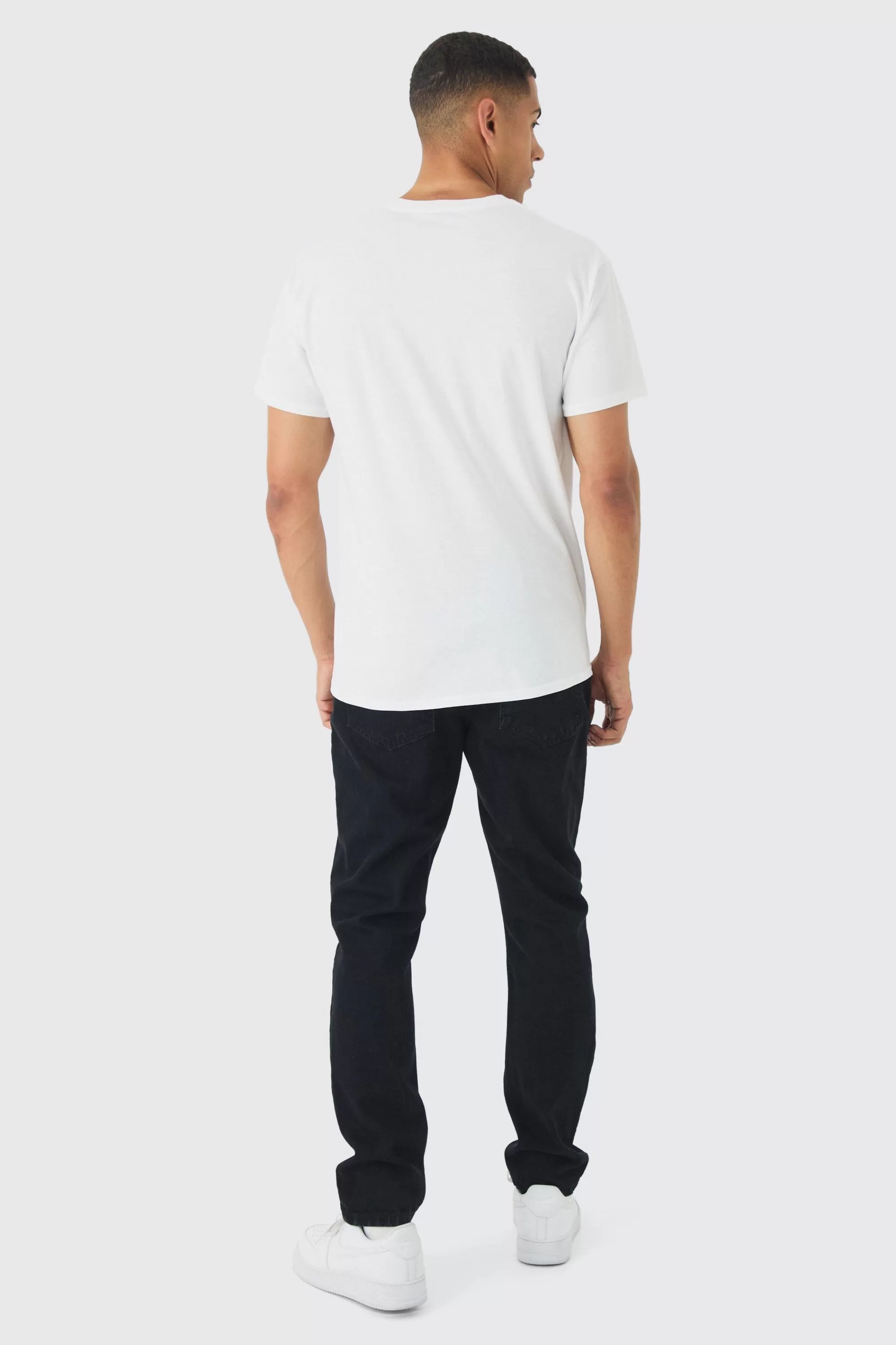 boohooMAN Regular Fit Lmtd Star Graphic T-Shirt | UK white Clearance