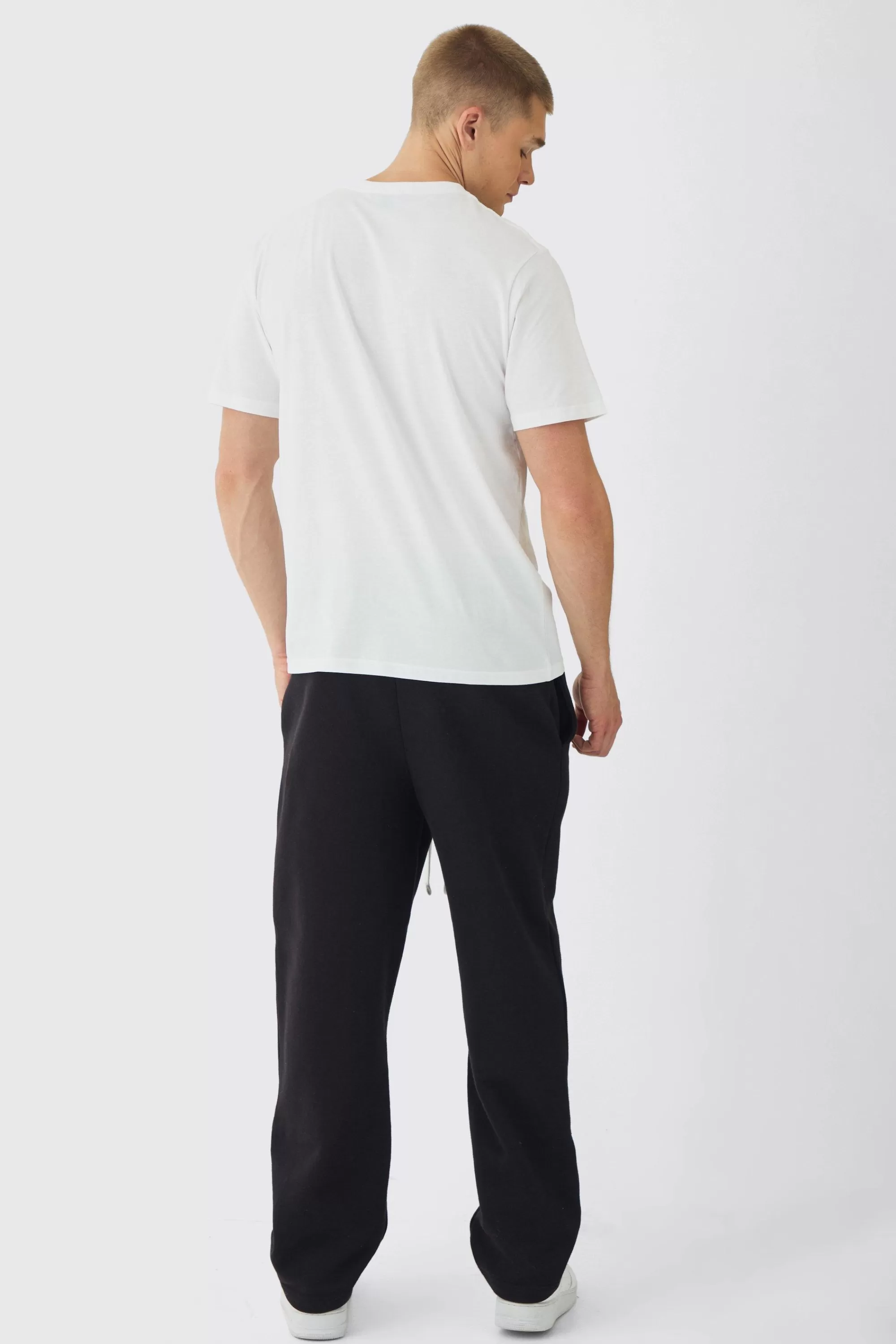 boohooMAN Regular Paris Print T-Shirt | UK white Shop