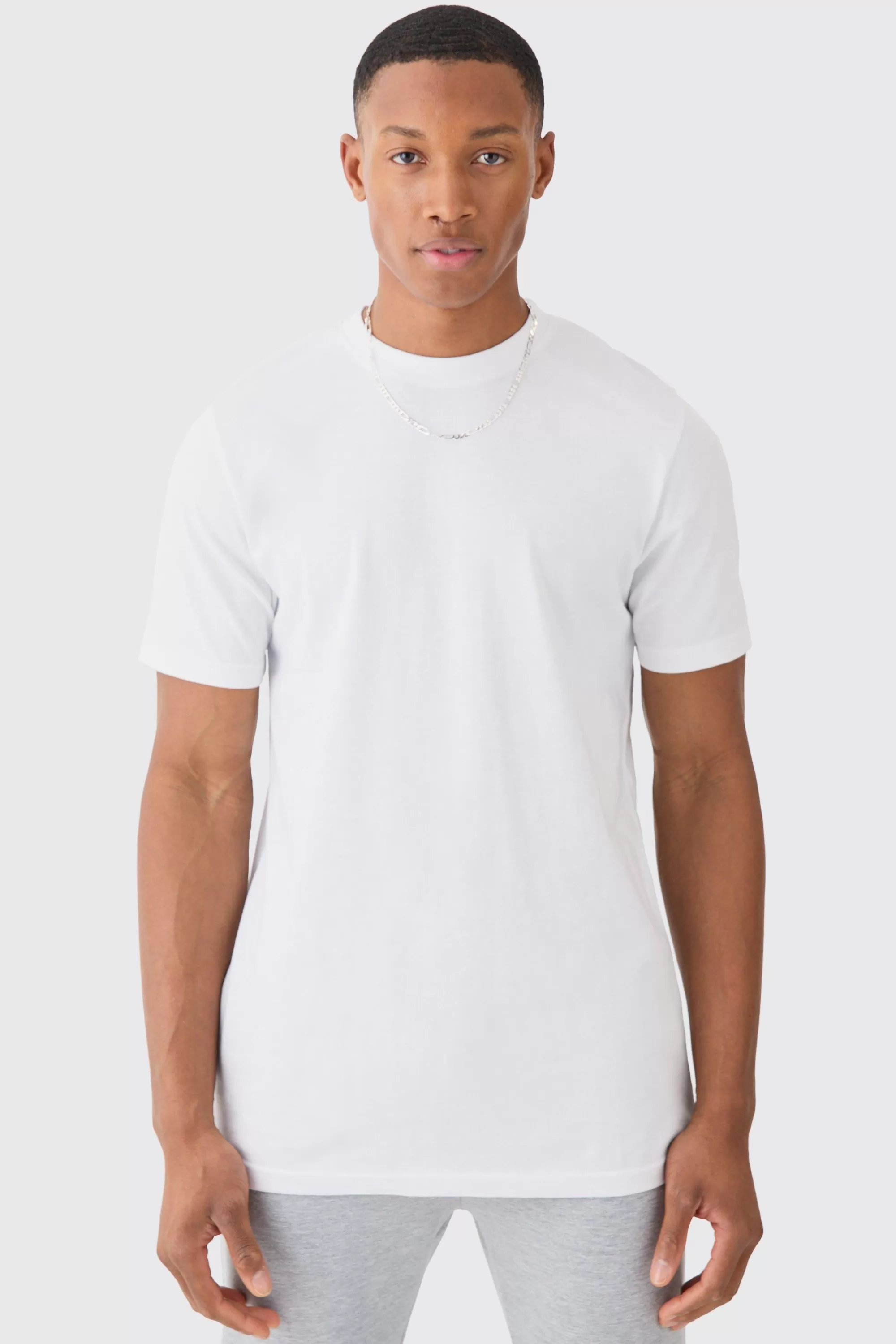boohooMAN Slim Basic T-shirt | UK white Discount