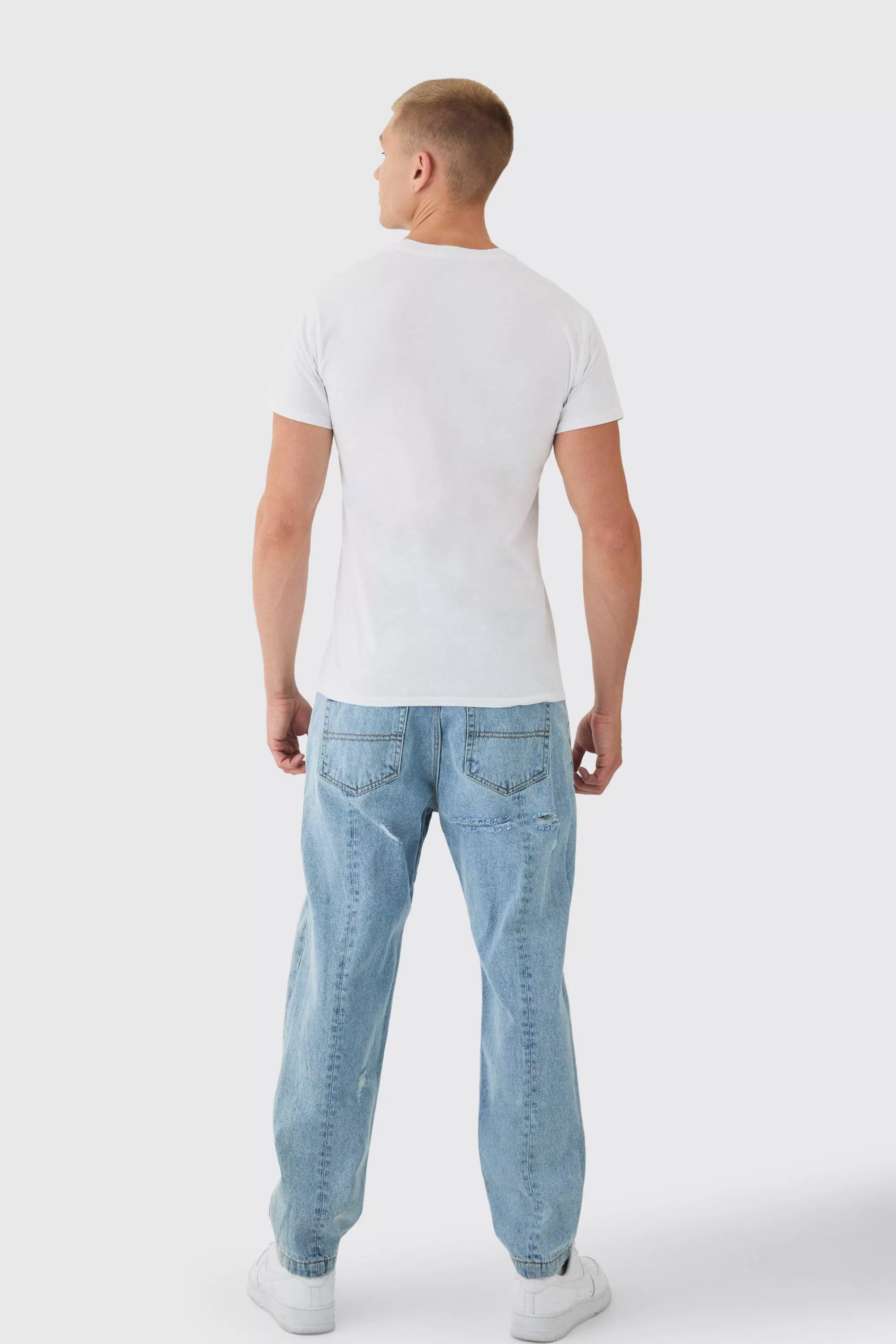 boohooMAN Slim Club D'Elite Print T-Shirt | UK white Cheap