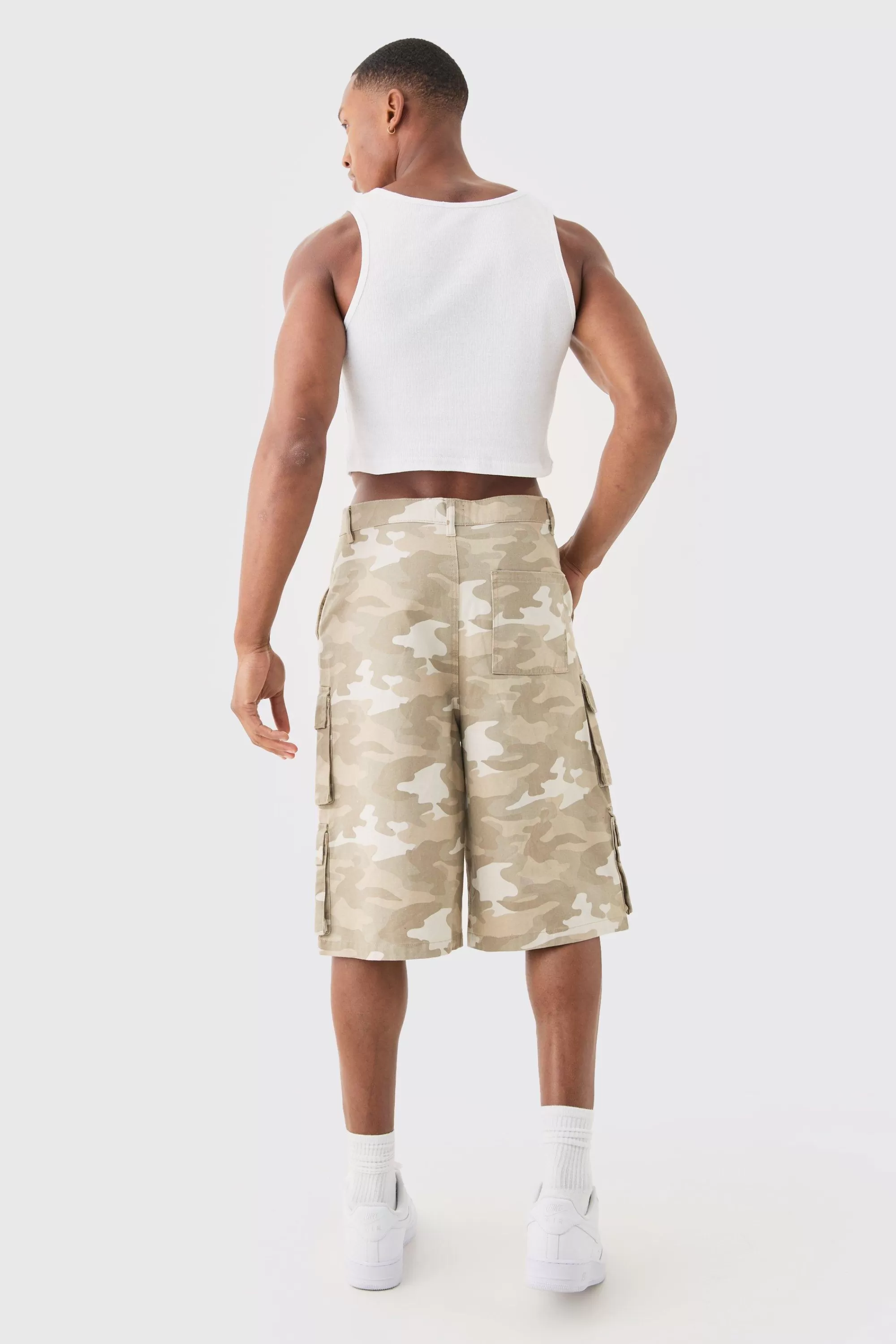 boohooMAN Slim Cropped Square Neck Interlock Vest | UK white Best