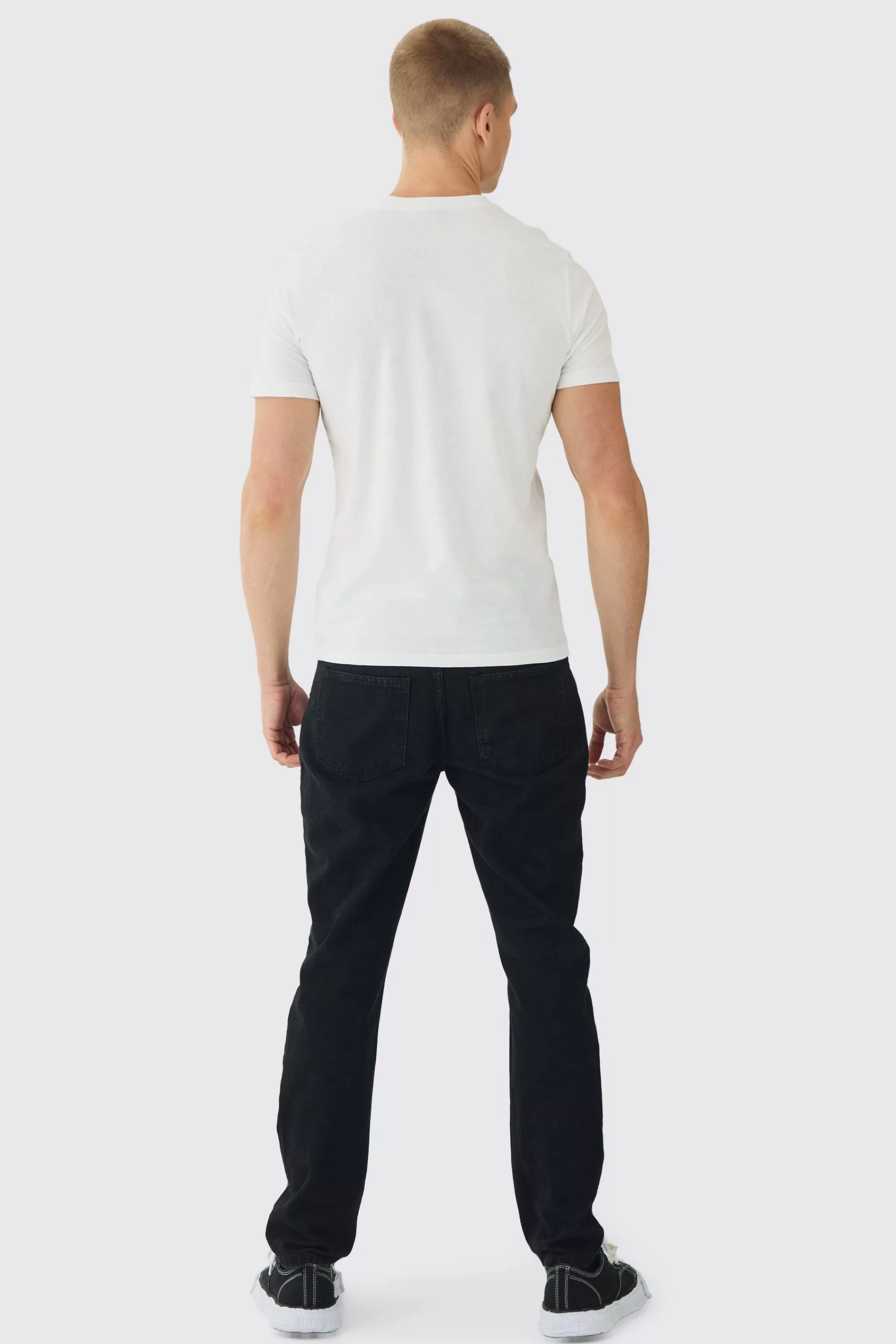 boohooMAN Slim Homme Les Sport Printed T-Shirt | UK white Best