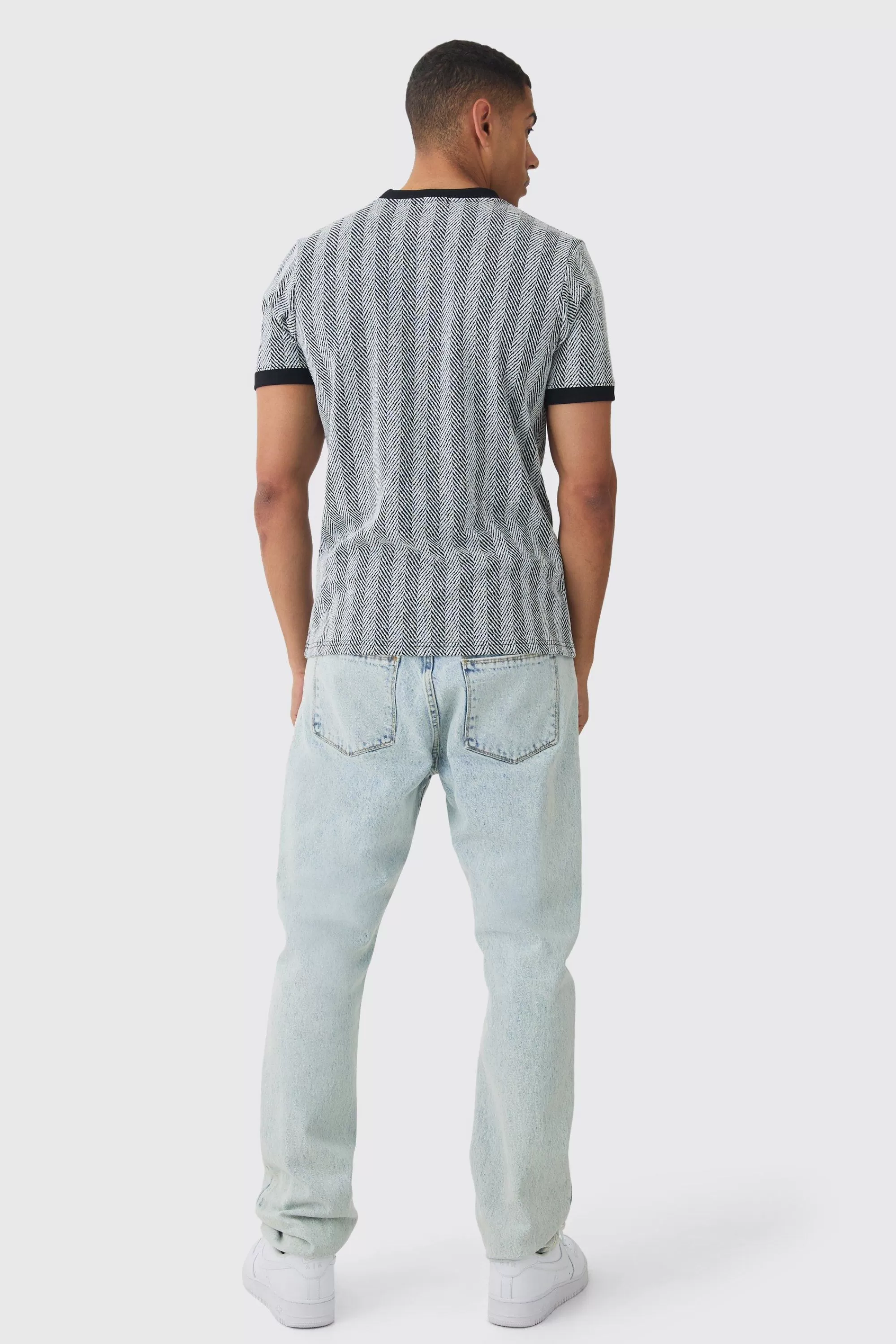 boohooMAN Slim Ringer T-shirt | UK black Flash Sale
