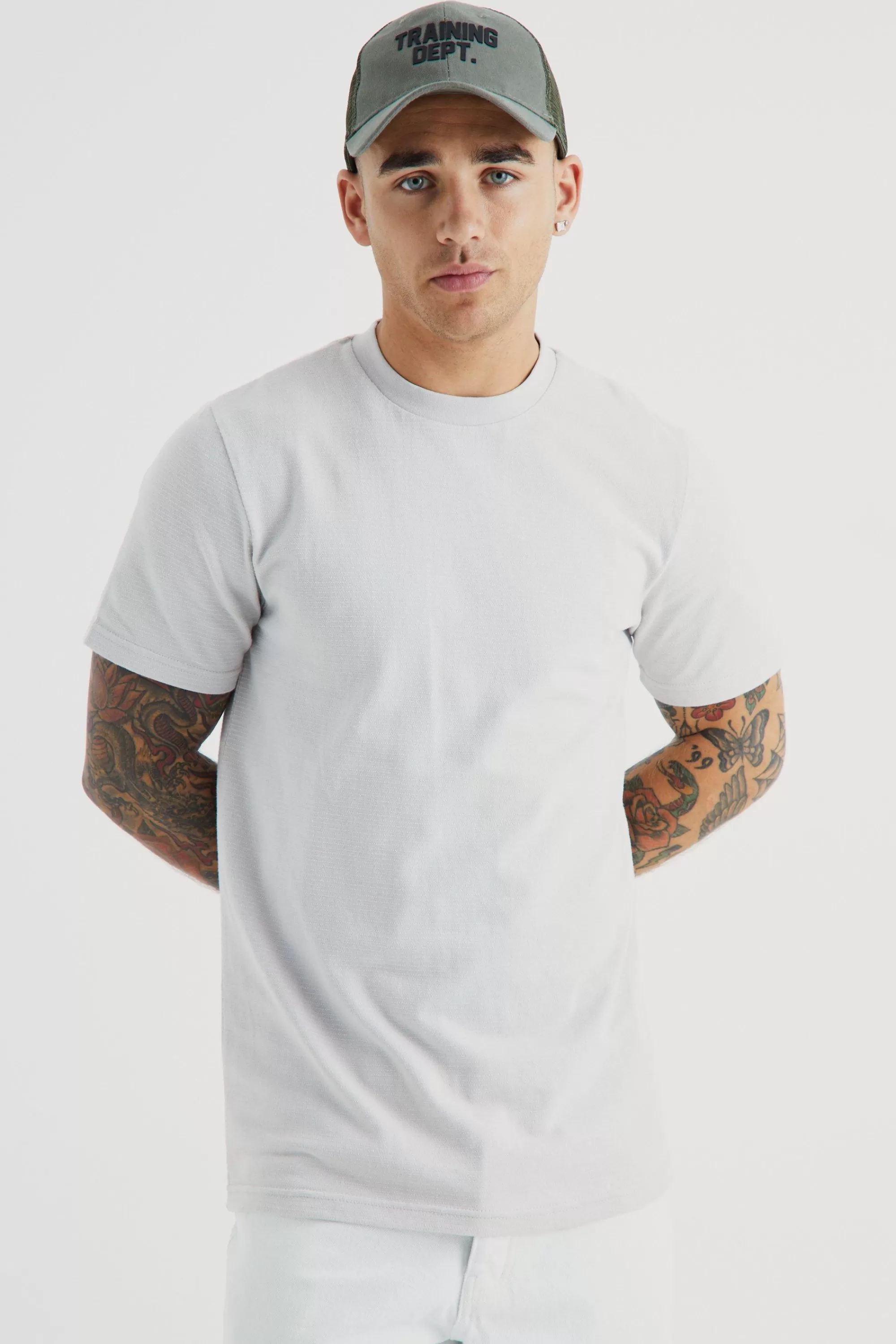 boohooMAN Slim Slub Textured T-shirt | UK Hot