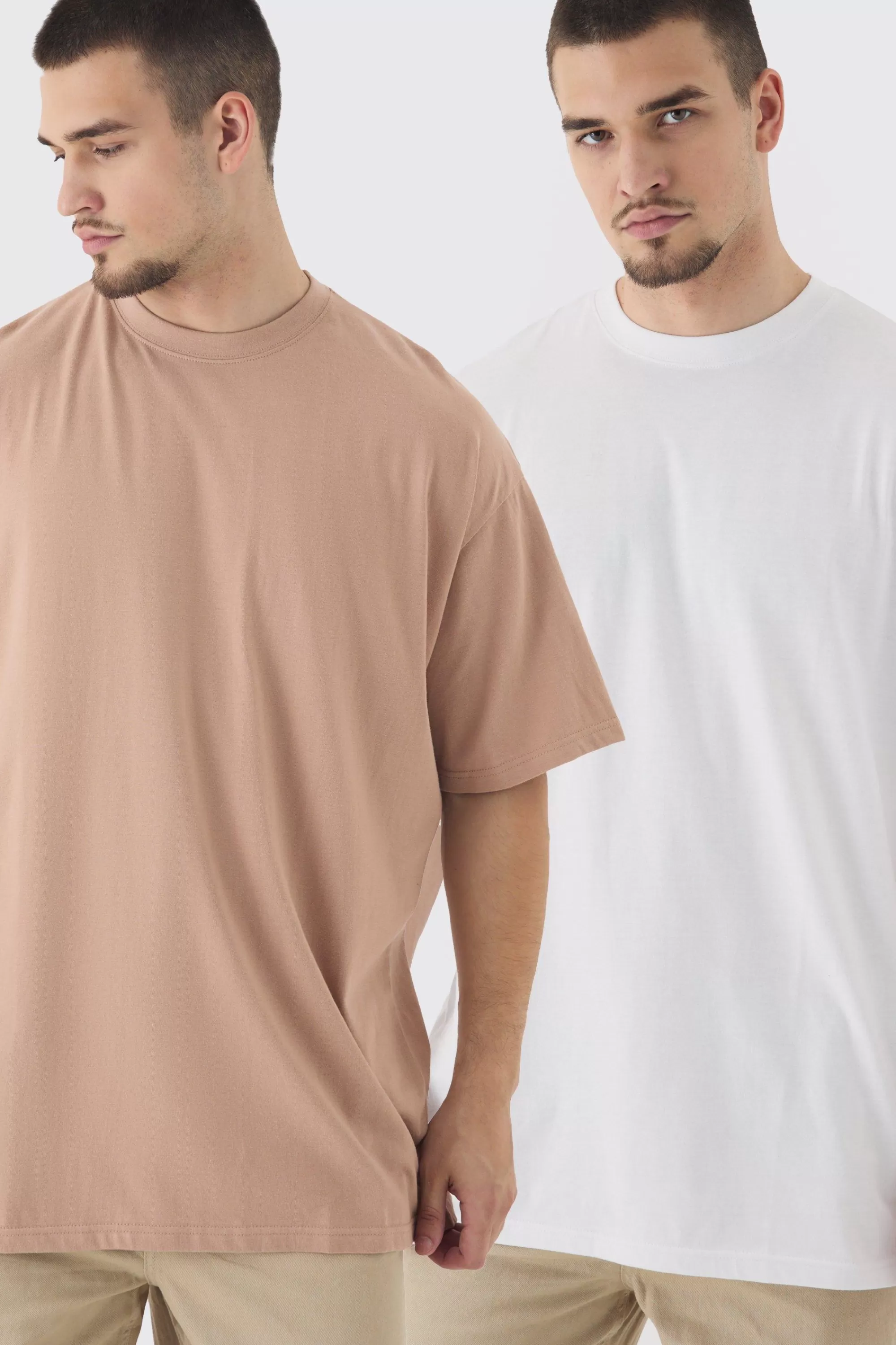 boohooMAN Tall 2 Pack Oversized T-shirt | UK multi Cheap