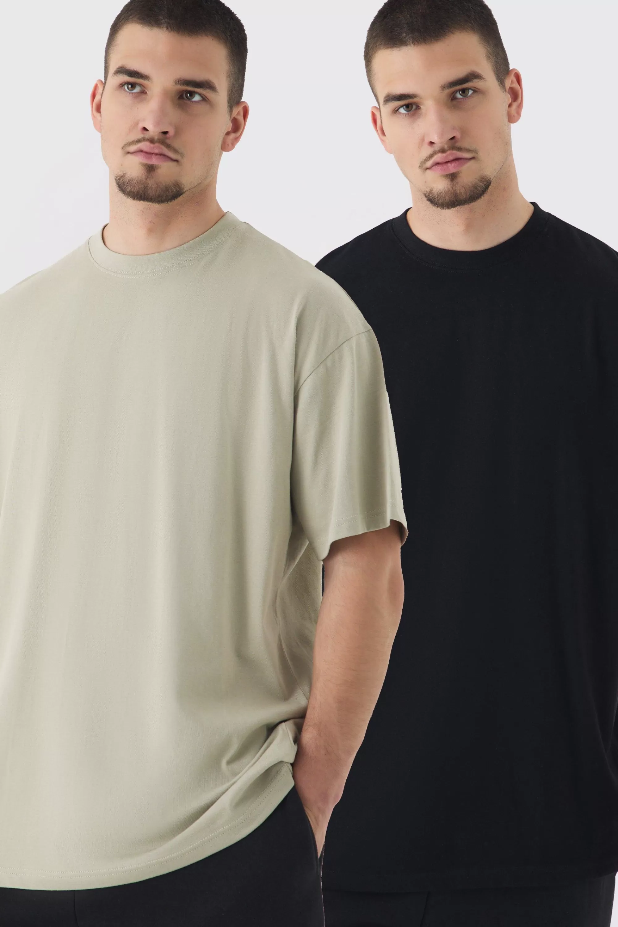 boohooMAN Tall 2 Pack Oversized T-shirt | UK multi Sale