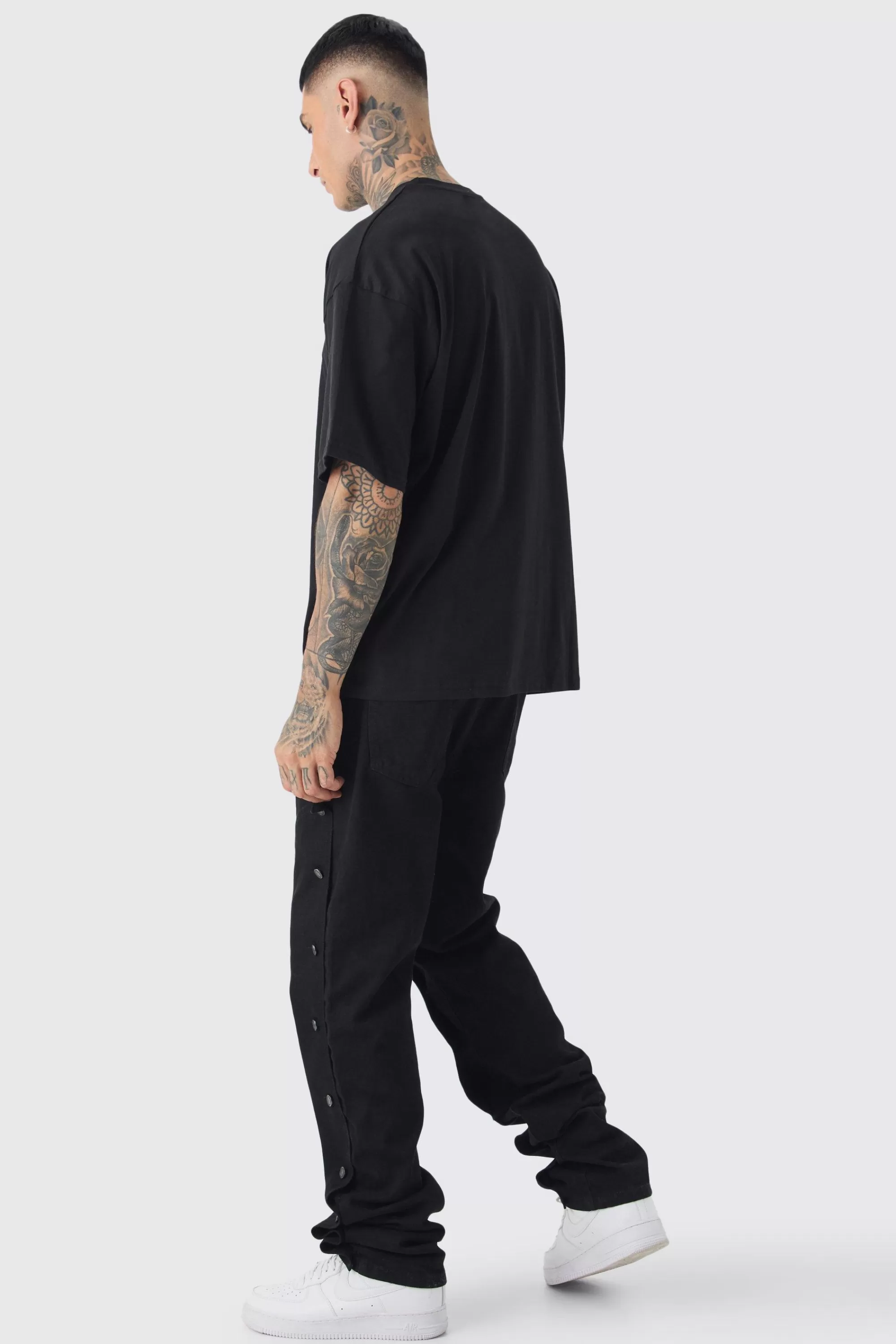 boohooMAN Tall 2 Pack Oversized T-shirt | UK black Shop